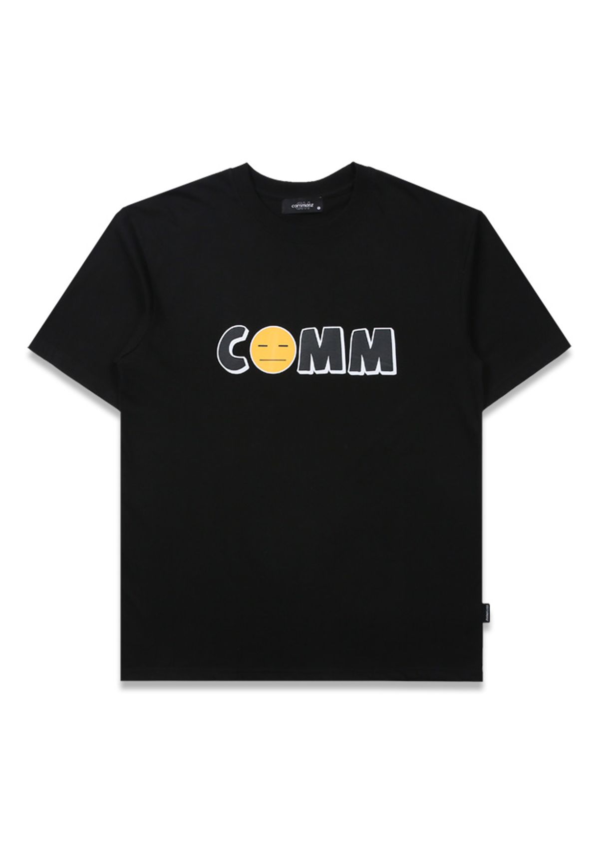 커먼즈(COMMONZ) COMM 스마일 티셔츠_블랙