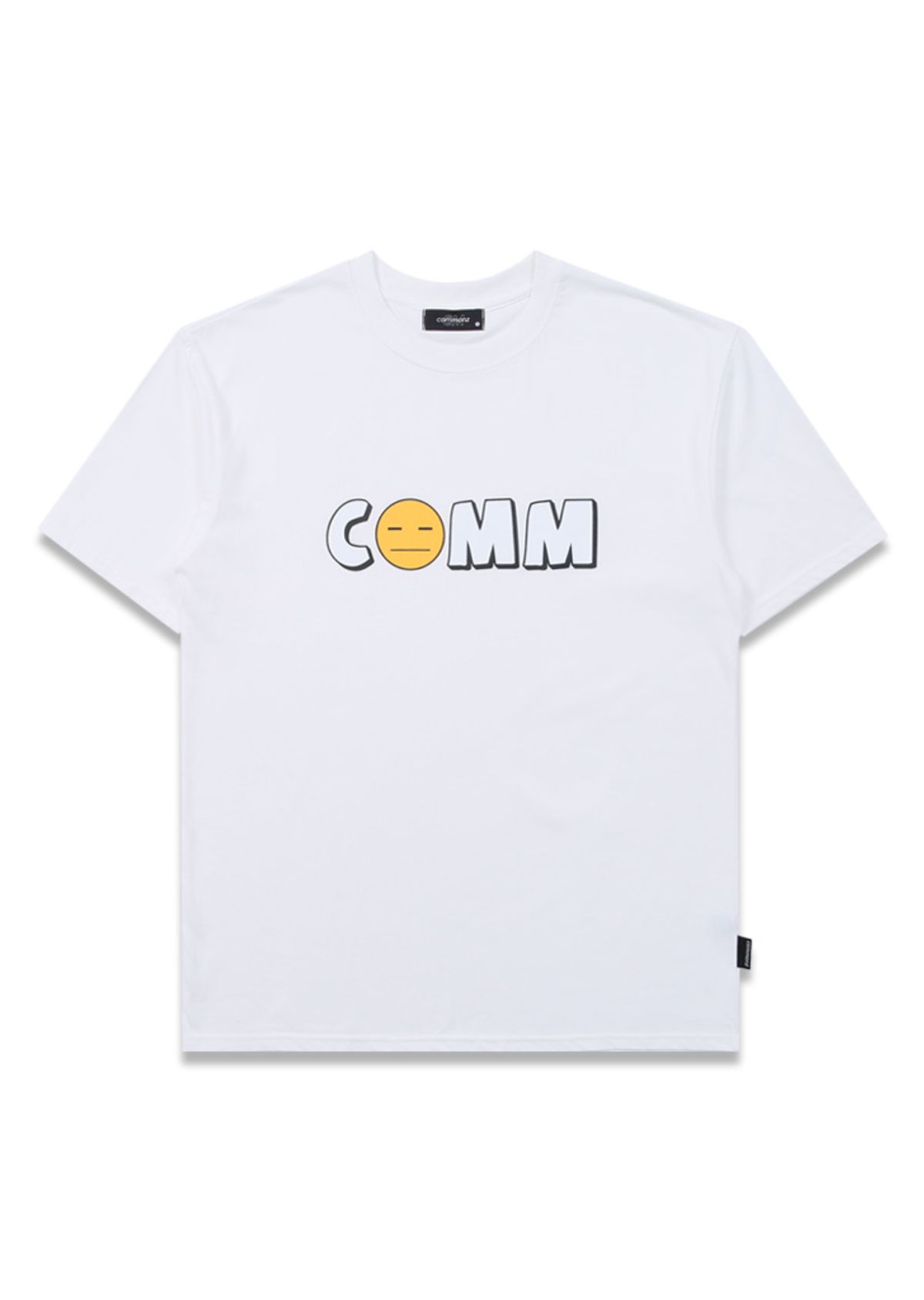 커먼즈(COMMONZ) COMM 스마일 티셔츠_화이트