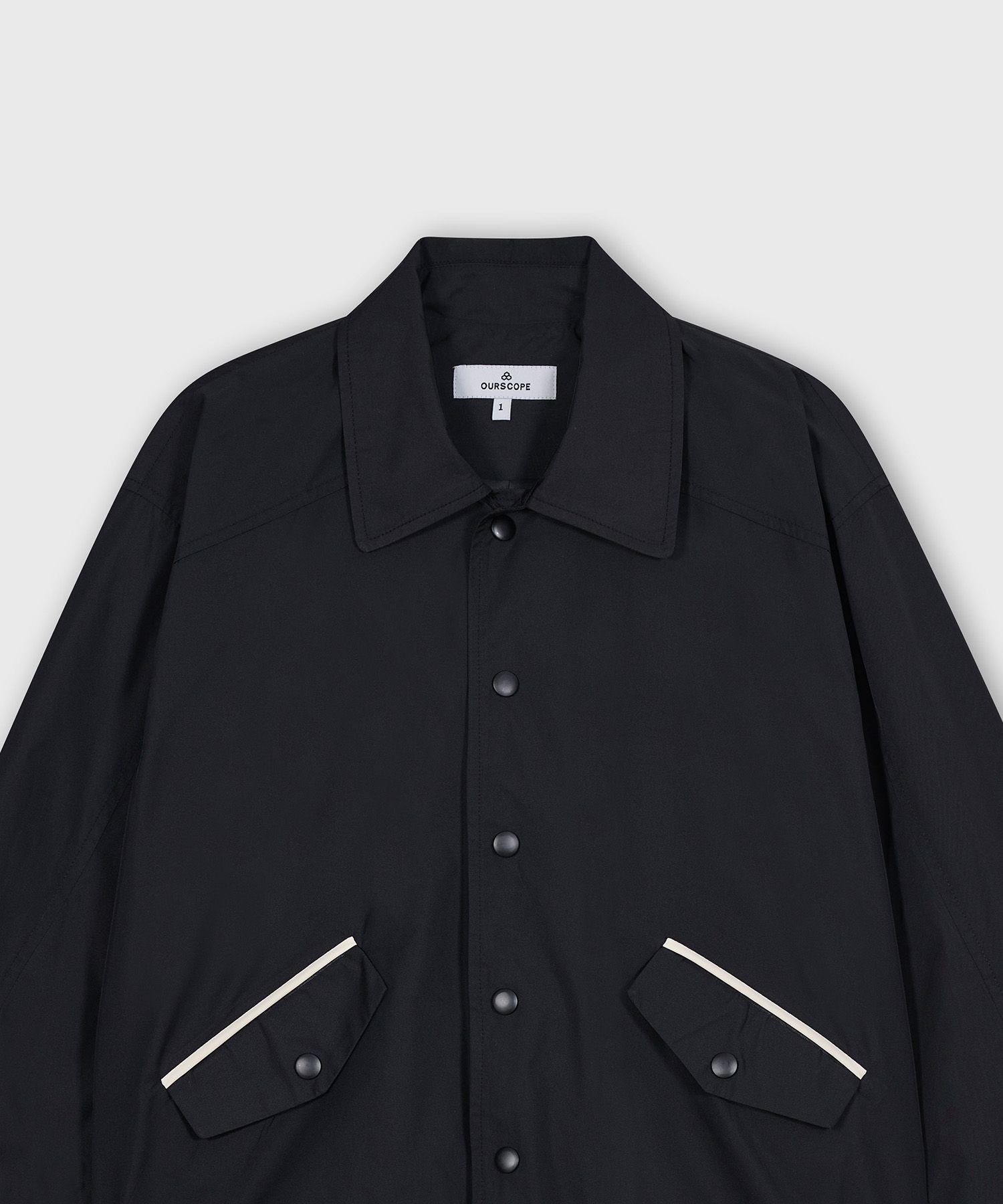 MUSINSA | OURSCOPE Varsity Jacket (Black)