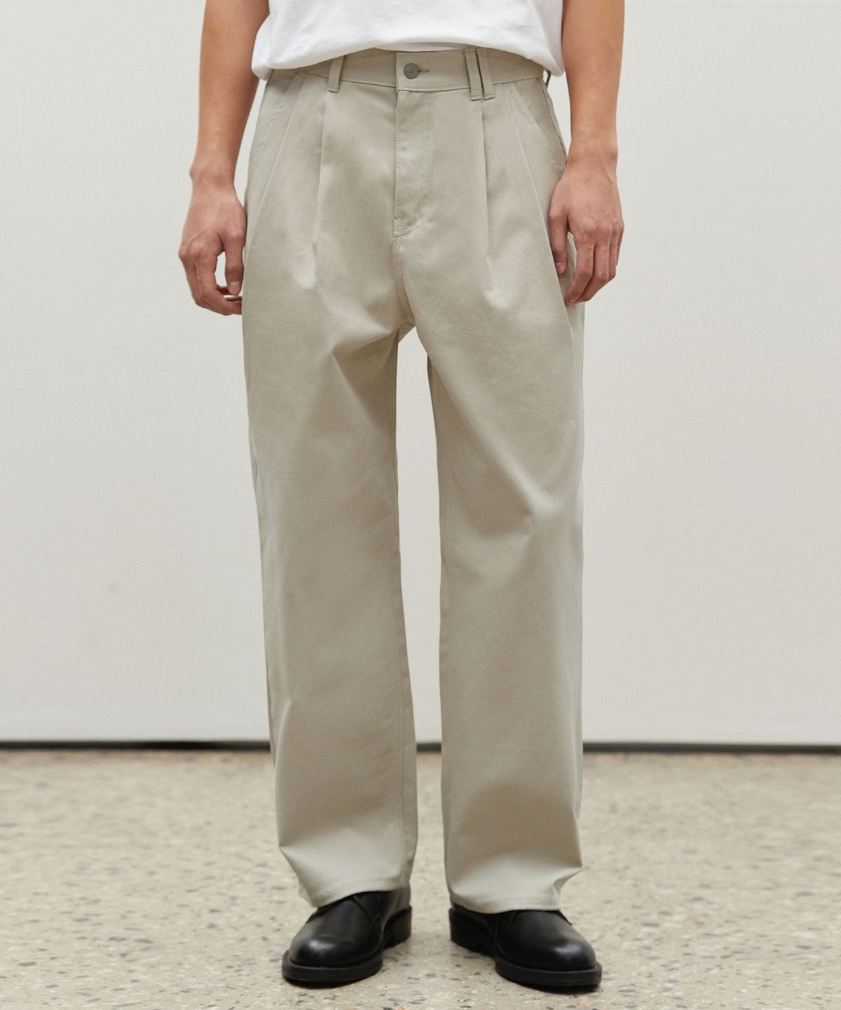 데케트(DECET) Dawn 2Pleats Wide Pants DCPT007LightBeige