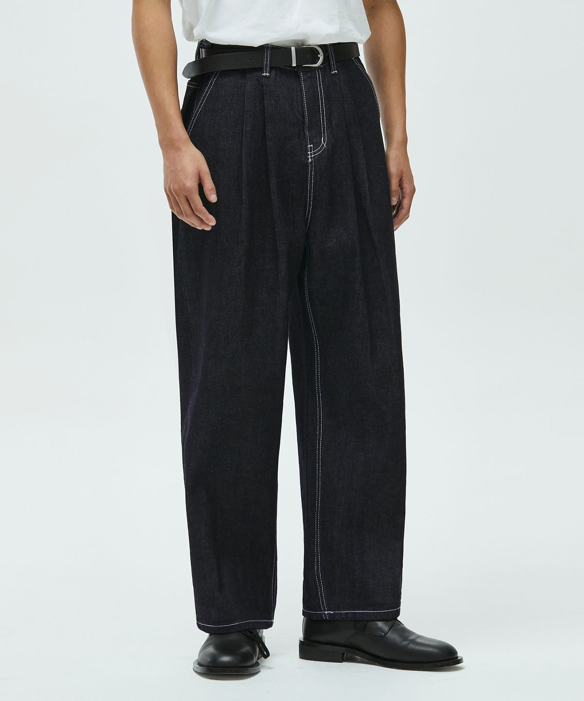 데케트(DECET) [AMC 데님]Dawn 2Pleats Wide Jeans DCPT007IndigoBlue