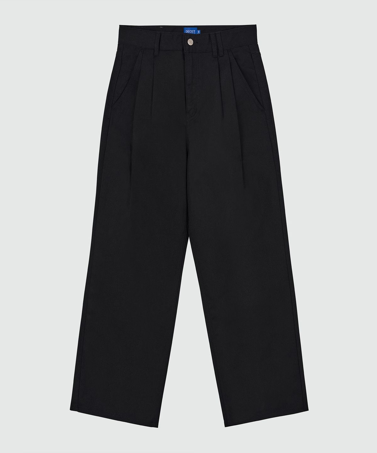 데케트(DECET) Dawn 2Pleats Wide Pants DCPT007Black
