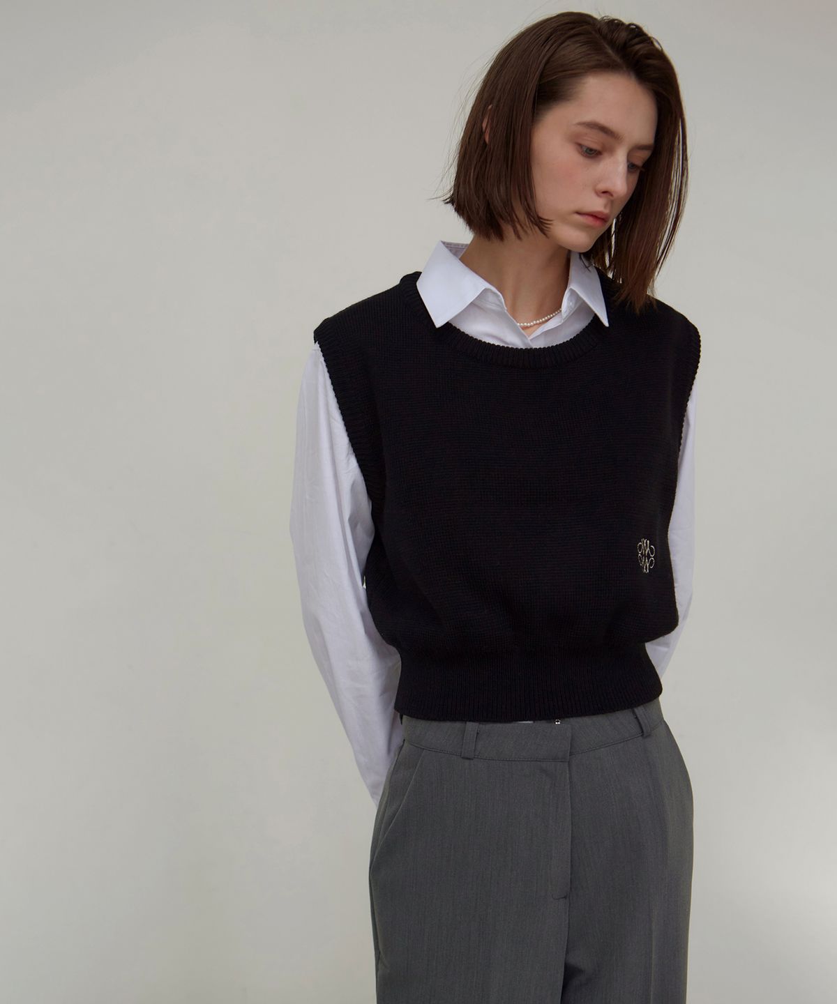 닉앤니콜(NICK&NICOLE) [ESSENTIAL] CREW NECK VEST_3 COLOR