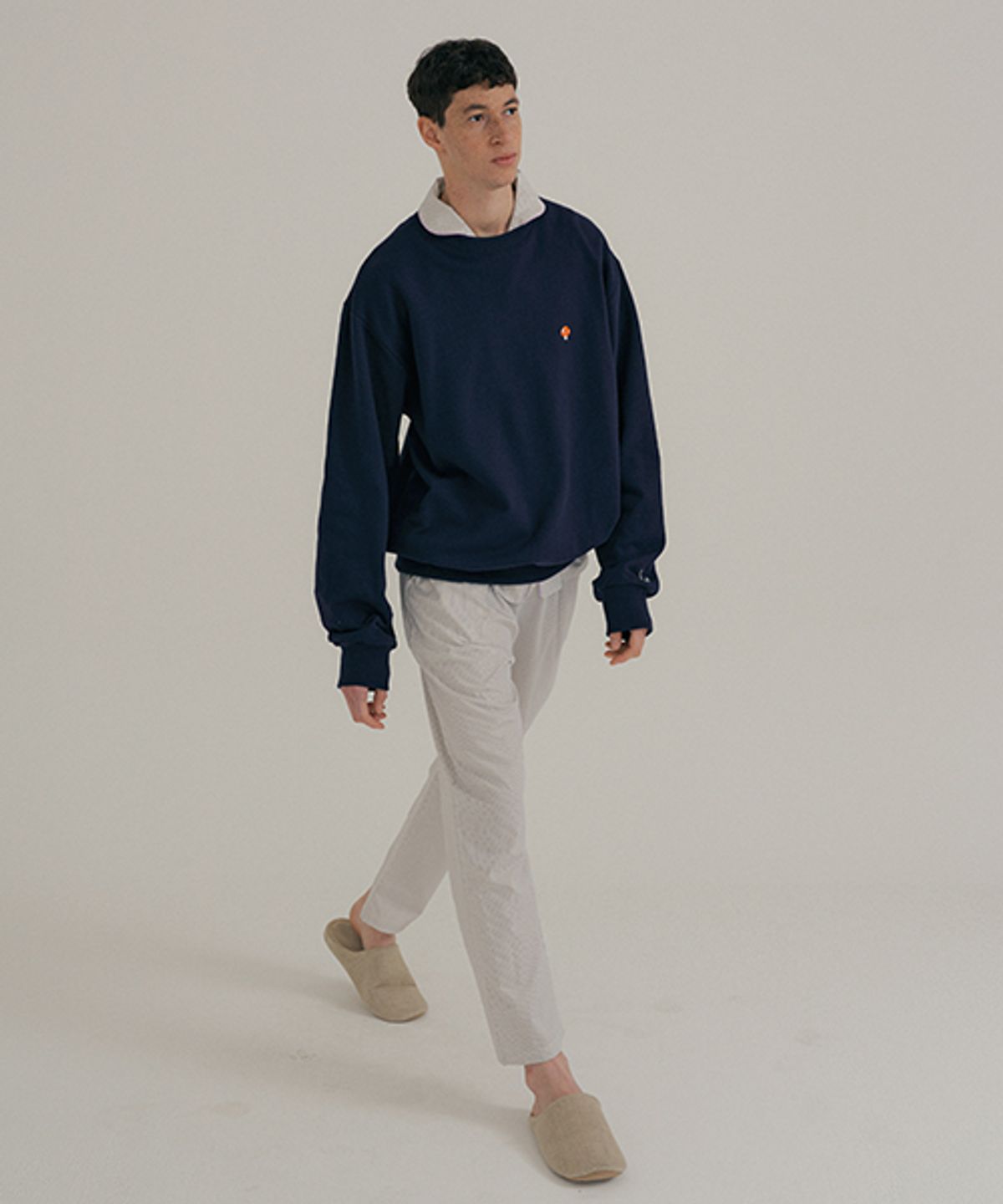 조스라운지(JO'S LOUNGE) Room Sweat Shirt Navy