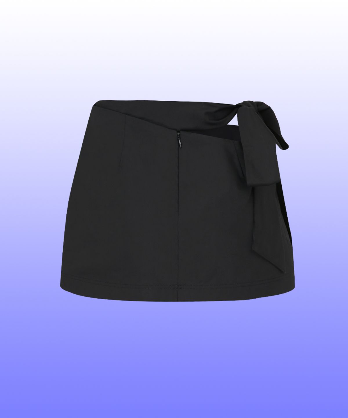 콰지퓨리티(QUASI PURITY) 블랙 코튼 벨트 스커트