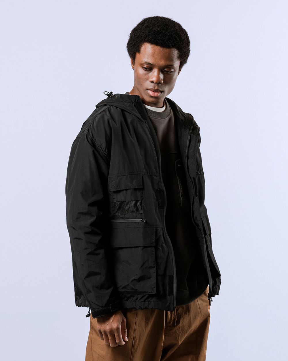 MUSINSA | DIMITRI BLACK (VLADIMIR) Solid Windbreaker Jacket