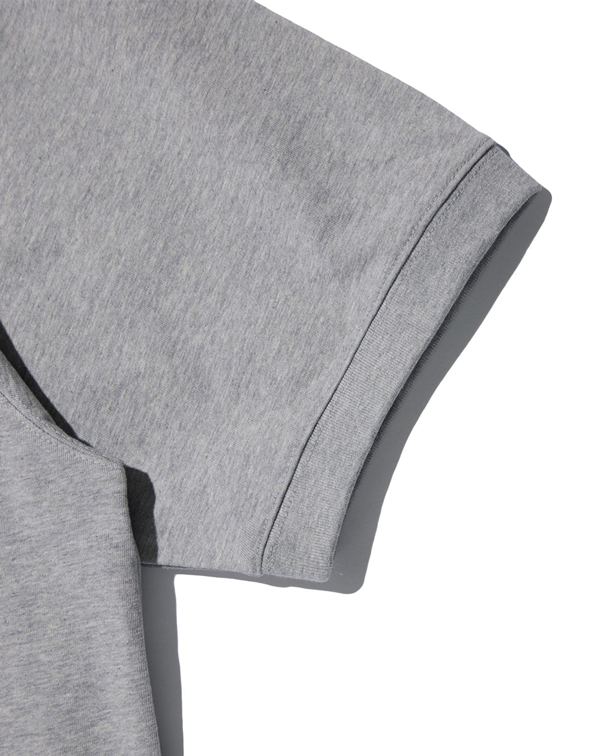 비슬로우(BESLOW) CONTRAST PANNEL SWEAT HALF SHIRT MEALNGE GREY