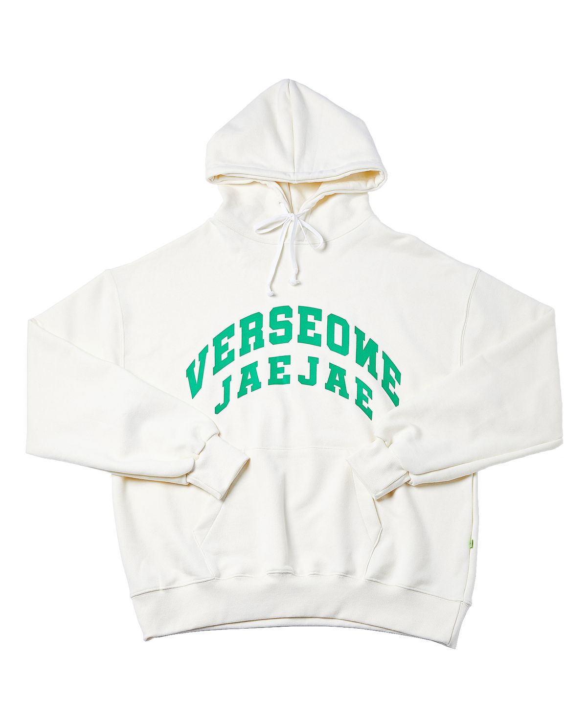 벌스원(VERSE ONE) VERSEONE X JAEJAE KITCHEN ARCH LOGO HOODIE OATMEAL