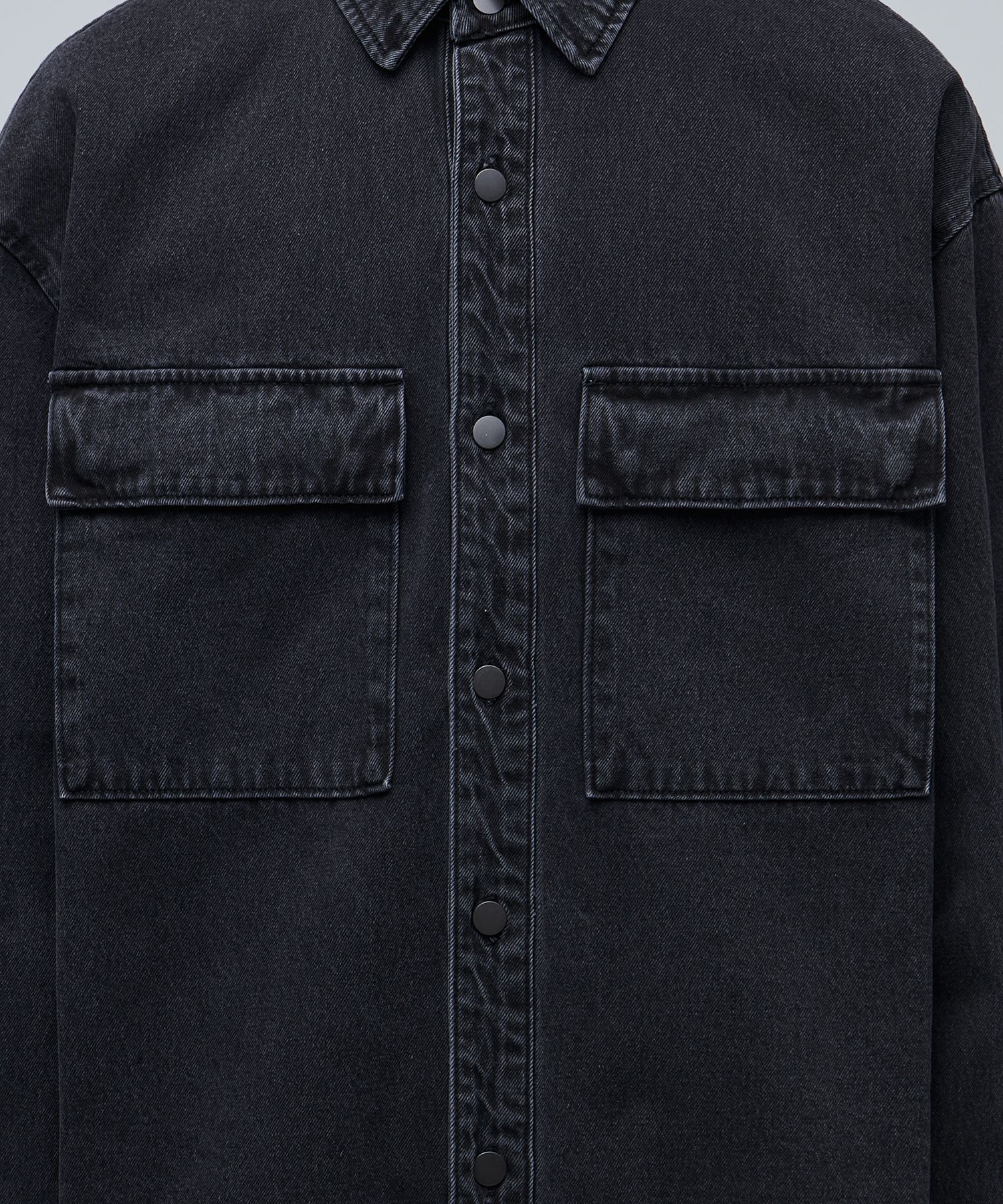 ★MUSINSA STANDARD★ Oversized double pocket denim shirt was MUSINSA | MUSINSA STANDARD OVERSIZED DOUBLE POCKET DENIM