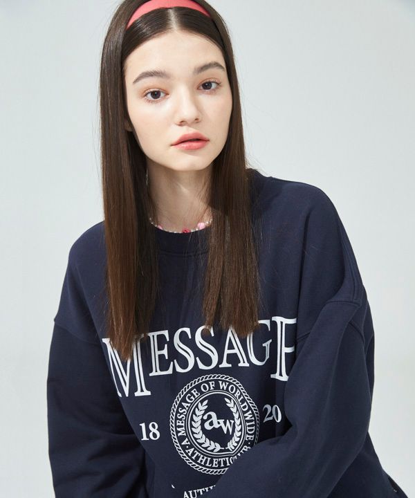 MUSINSA | AMES-WORLDWIDE MESSAGE SWEATSHIRT_NV(22SPTP05)