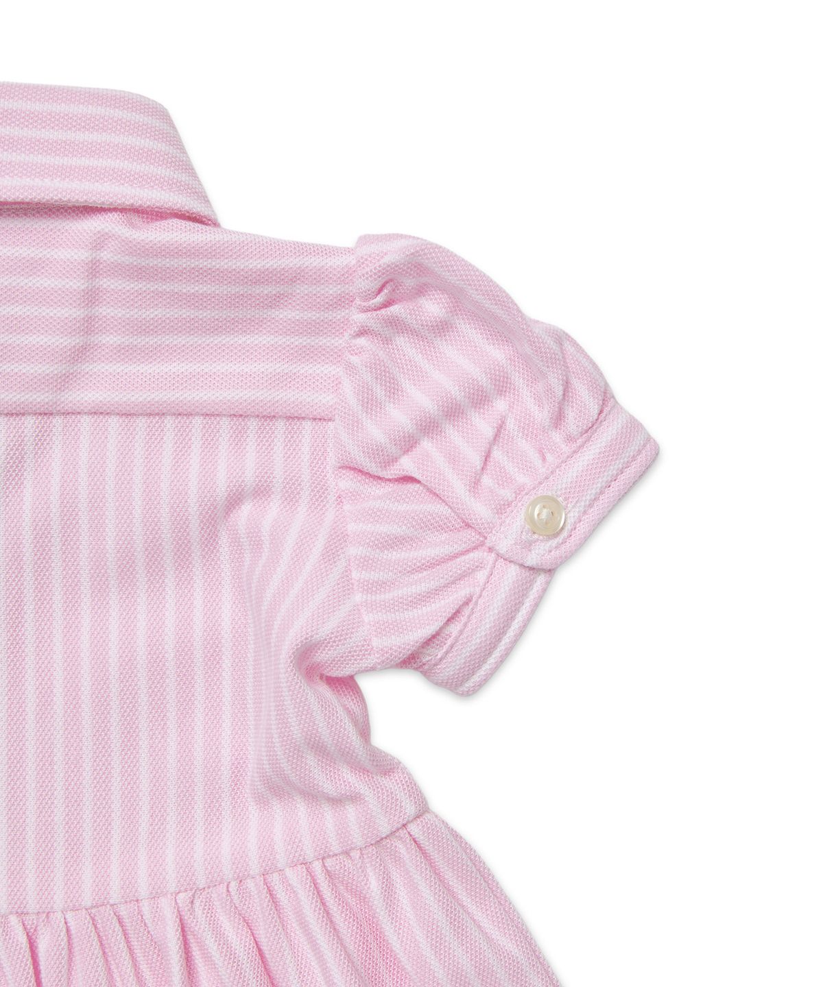 폴로 랄프 로렌 칠드런(POLO RALPH LAUREN CHILDREN) 베이비 여아 스트라이프 니트 옥스포드 폴로 드레스 - 핑크