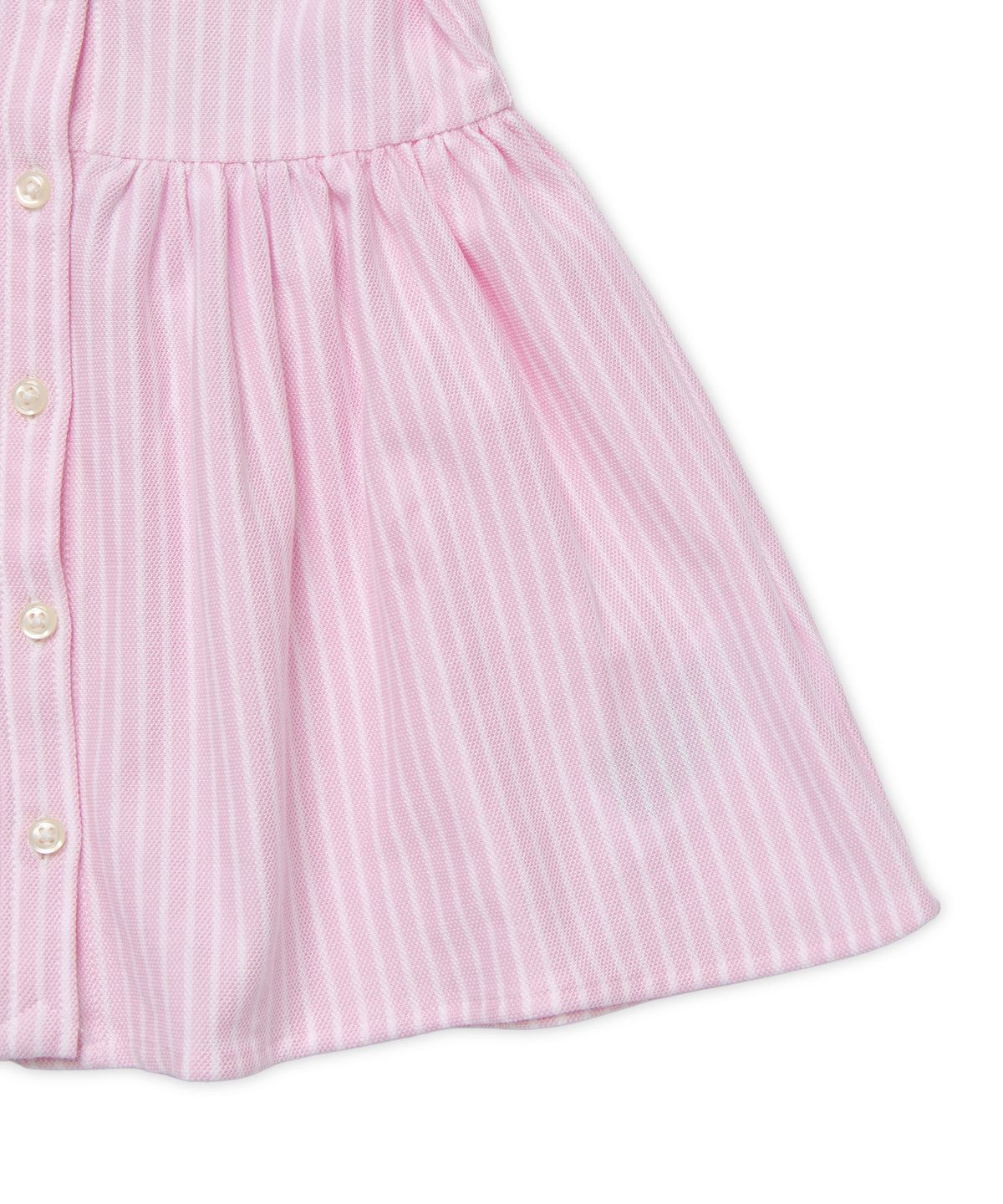 폴로 랄프 로렌 칠드런(POLO RALPH LAUREN CHILDREN) 베이비 여아 스트라이프 니트 옥스포드 폴로 드레스 - 핑크