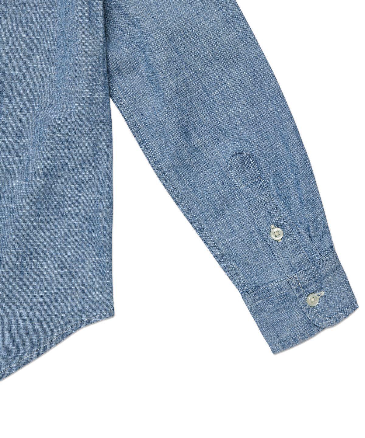 폴로 랄프 로렌 칠드런(POLO RALPH LAUREN CHILDREN) 남아 8-18세 코튼 샴브레이 셔츠 - 블루