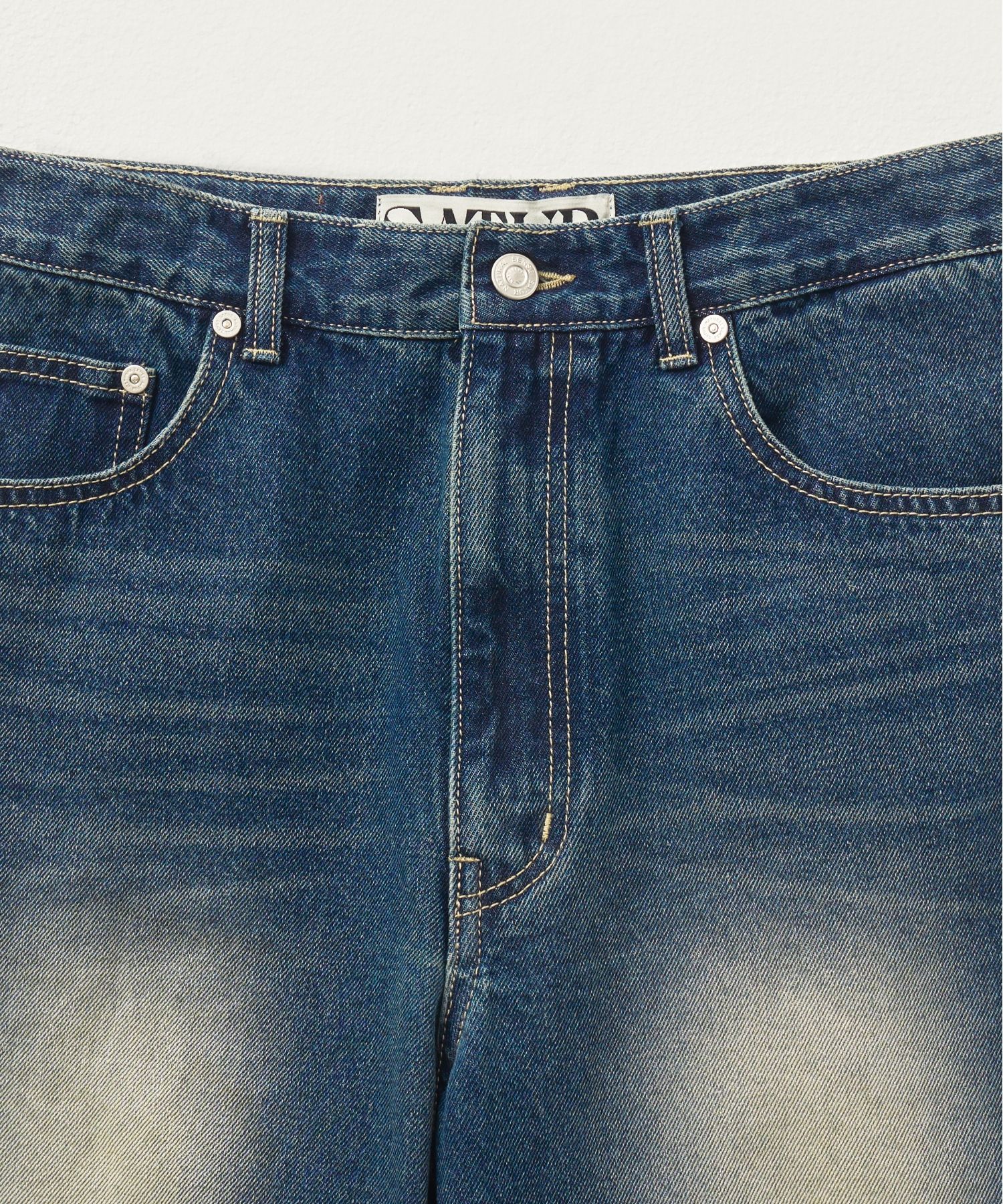 【SATUR】Brooklyn Newtro Wide Washed Denim - Blue MUSINSA | SATUR Brooklyn Newtro Wide Washed Pants Light Blue