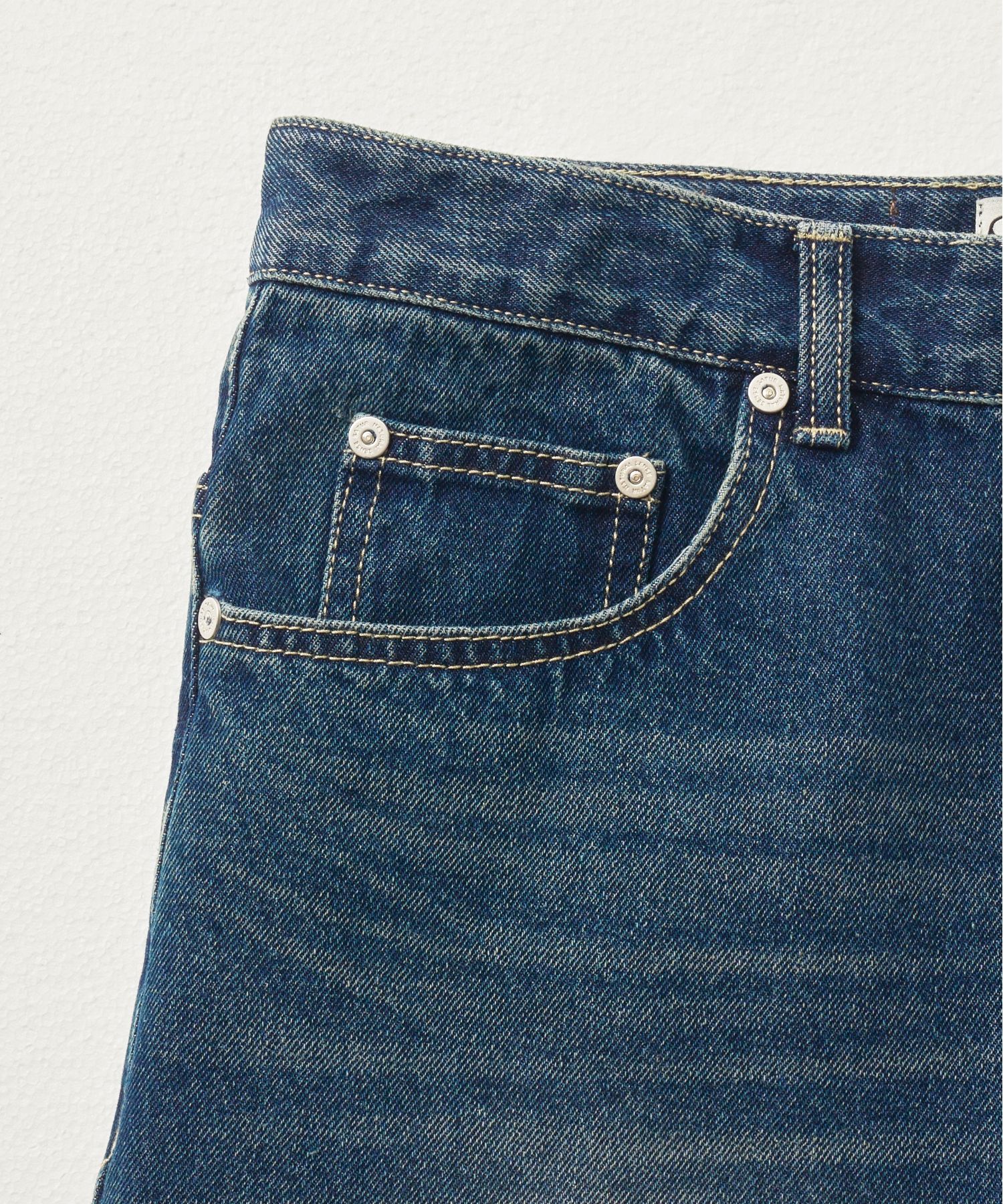 【SATUR】Brooklyn Newtro Wide Washed Denim - Blue MUSINSA | SATUR Brooklyn Newtro Wide Washed Denim Pants
