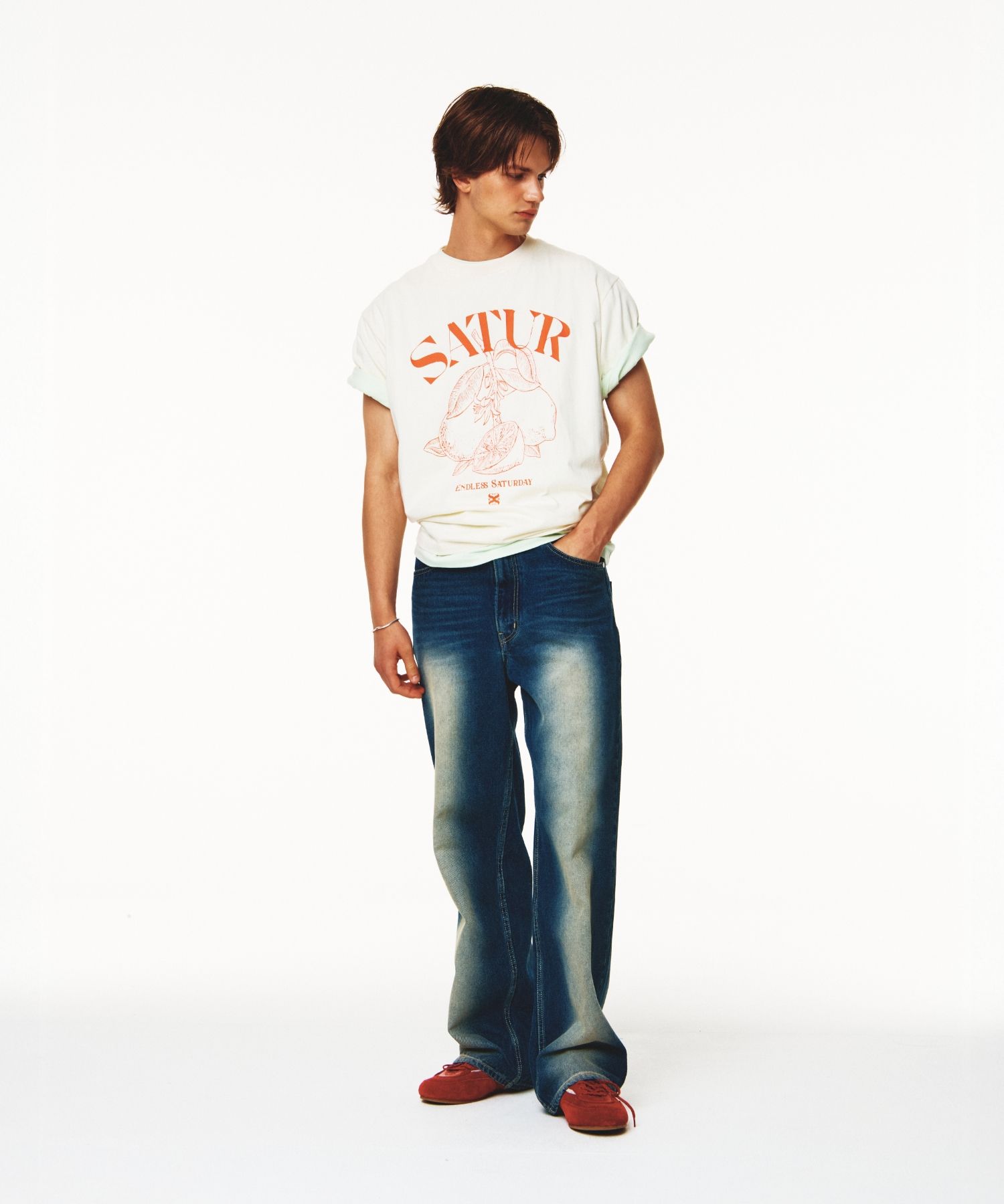 ★送料・関税込★SATUR★Brooklyn Newtro wide Washed Denim★ MUSINSA | SATUR Brooklyn Newtro Wide Washed Denim Pants