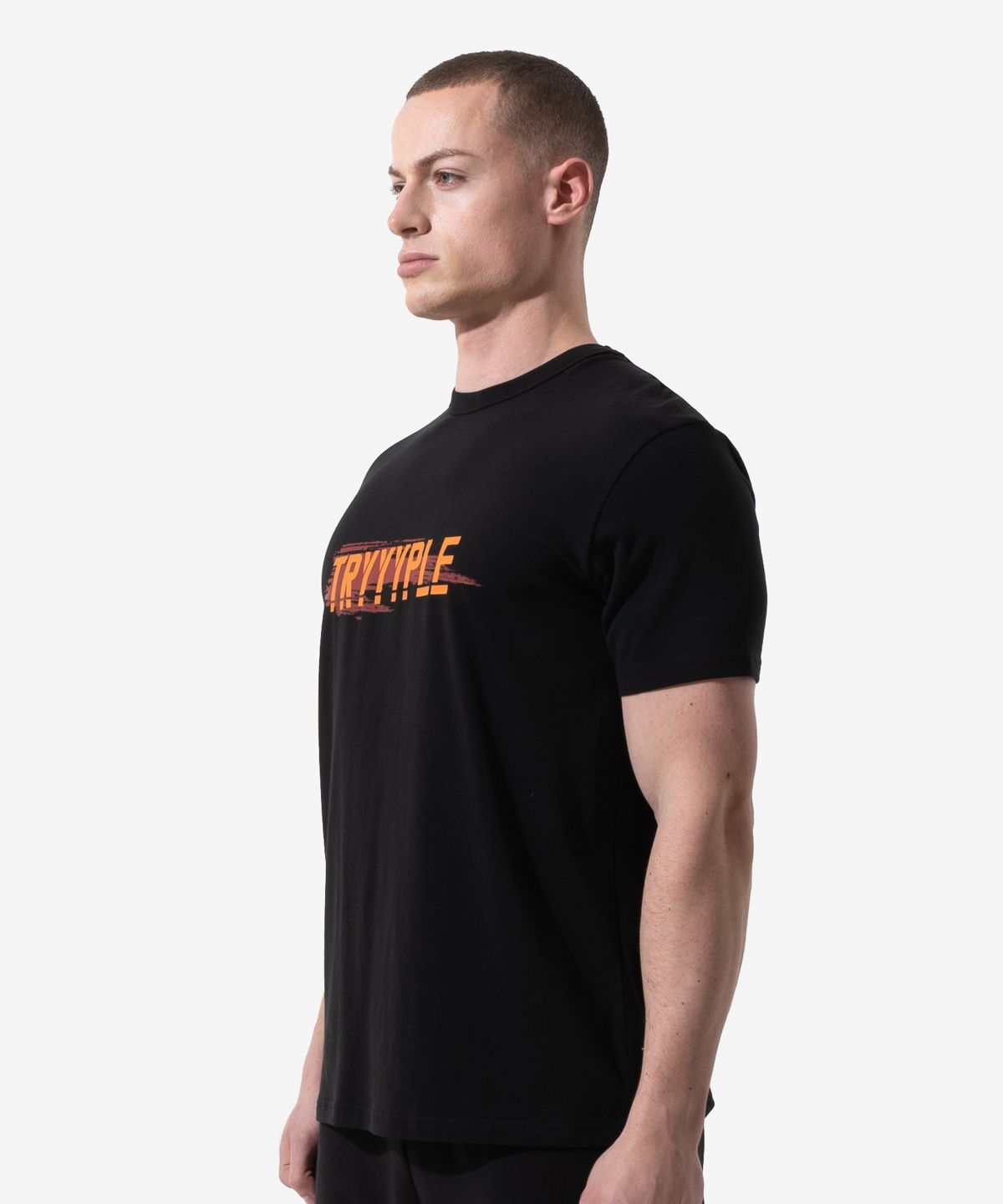 노이스스튜디오(NOICE STUDIO) 노이스 스튜디오 Focus 페인팅 머슬 반팔 티셔츠 Painting Muscle T-Shirt - 블랙