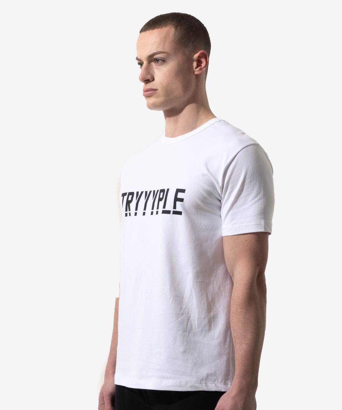 노이스스튜디오(NOICE STUDIO) 노이스 스튜디오 Focus 로고 머슬 반팔 티셔츠 Logo Muscle T-Shirt - 화이트