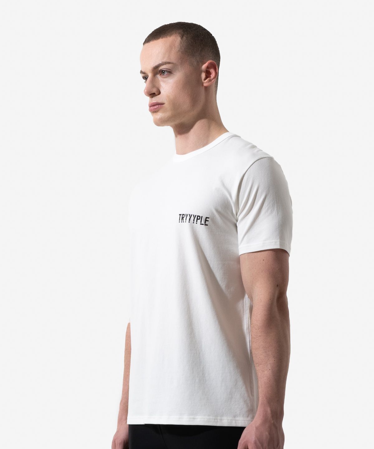 노이스스튜디오(NOICE STUDIO) 노이스 스튜디오 Focus 심플 머슬 반팔 티셔츠 Simple Muscle T-Shirt - 화이트