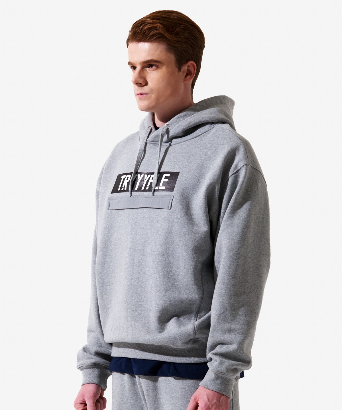 노이스스튜디오(NOICE STUDIO) 노이스 스튜디오 Potential 1000 박스 포켓 후드 티셔츠 Box Pocket Hoodie-멜란지그레이