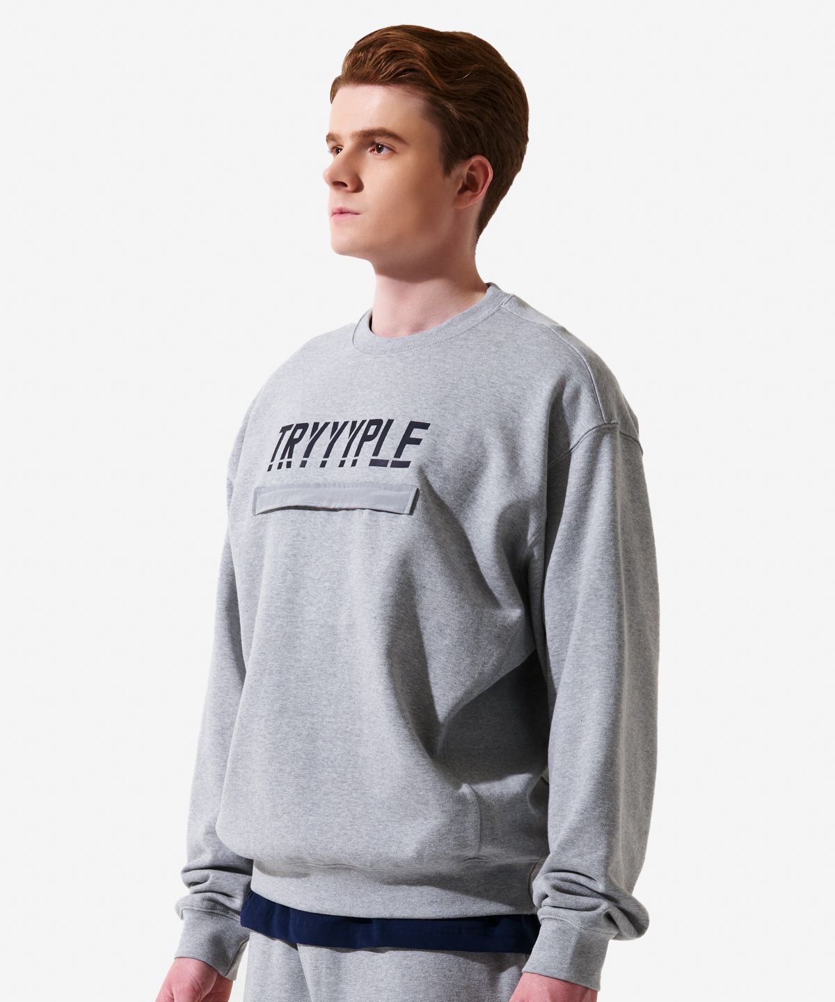 노이스스튜디오(NOICE STUDIO) 노이스 스튜디오 Potential 750 포켓 맨투맨 티셔츠 Pocket Sweatshirt - 멜란지그레이