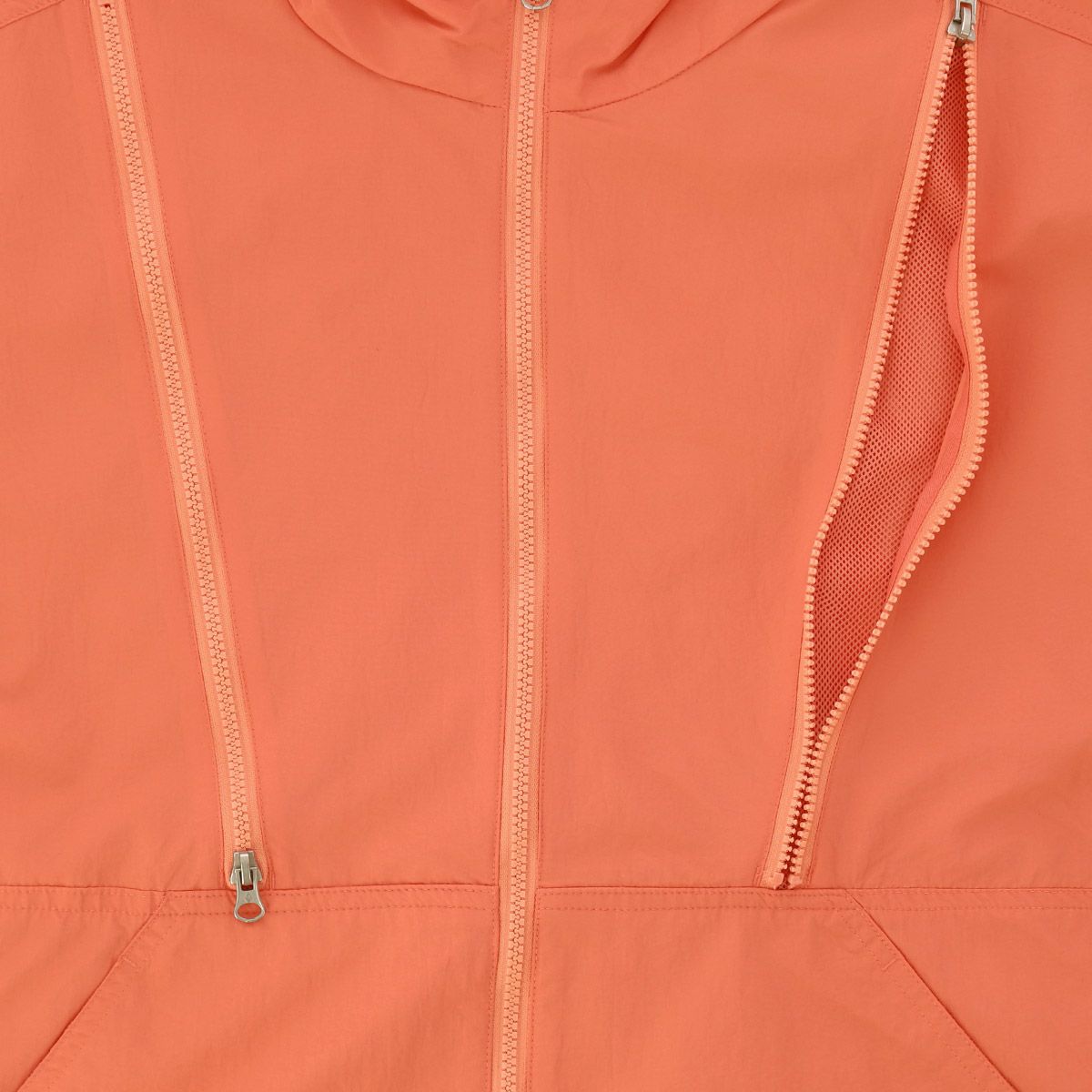 볼컴(VOLCOM) Breathable 더블지퍼 오버핏 후드자켓(오렌지)