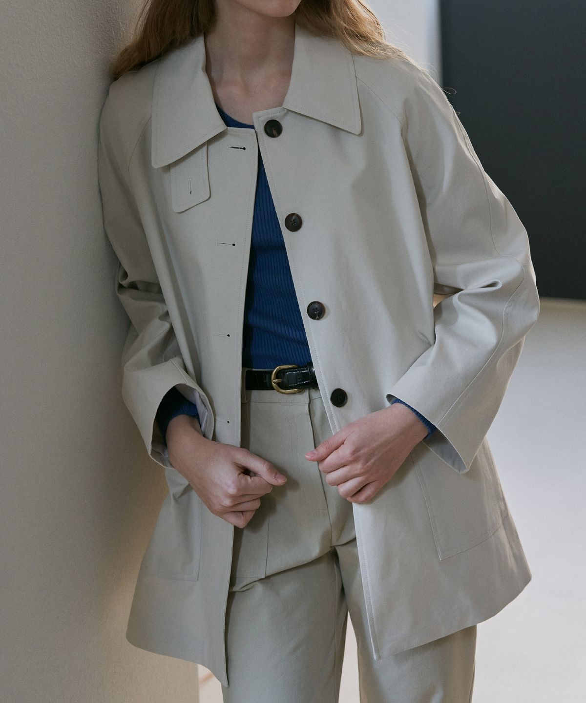 유라고(URAGO) Mac half trench coat