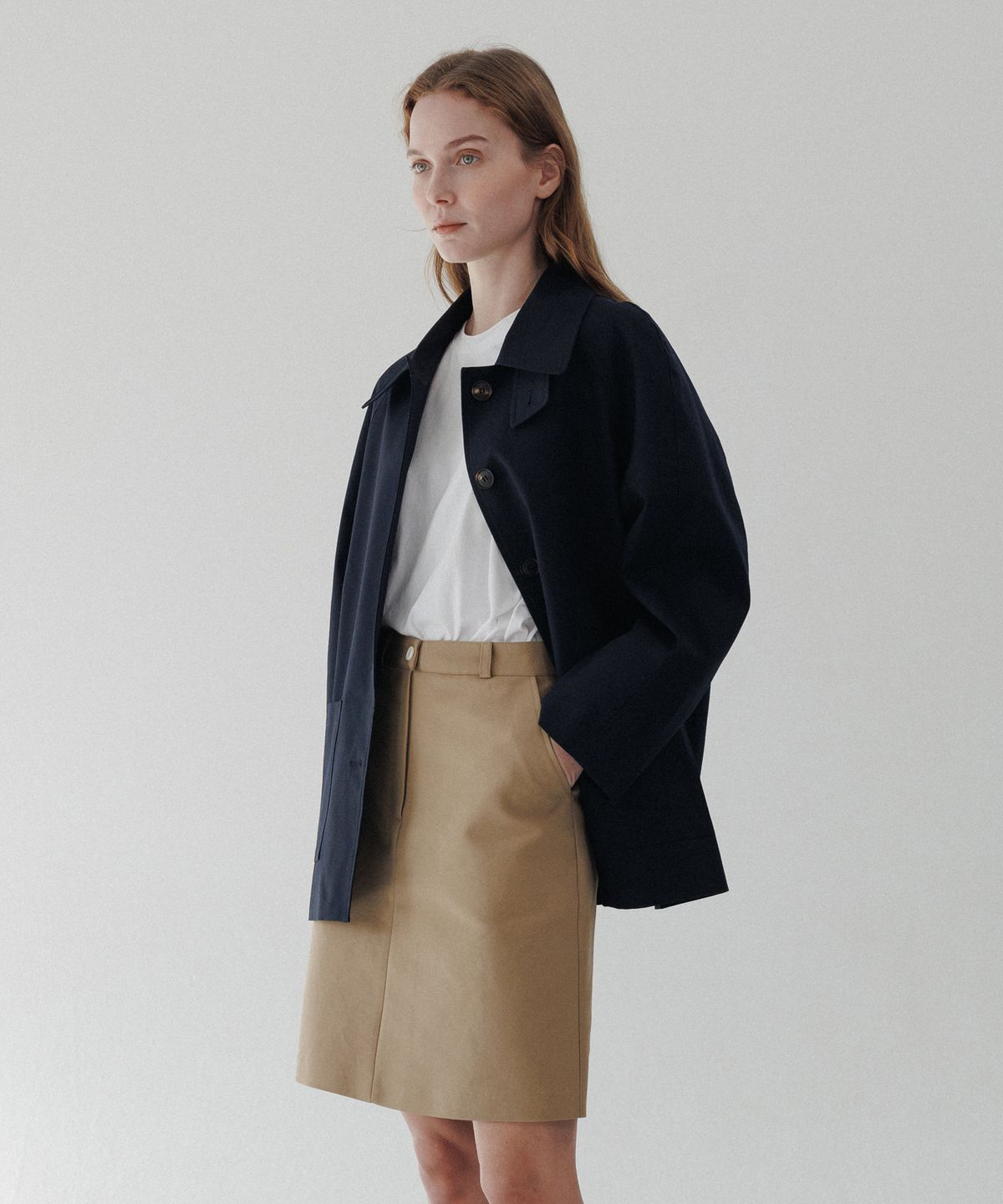 유라고(URAGO) Mac half trench coat