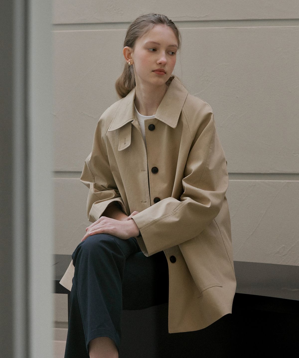 유라고(URAGO) Mac half trench coat