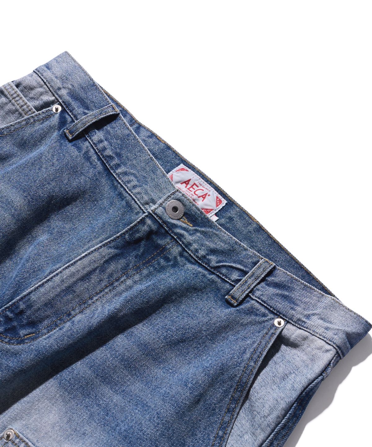 에이카화이트(AECA) DOUBLE KNEE PAINTED DENIM-BLUE