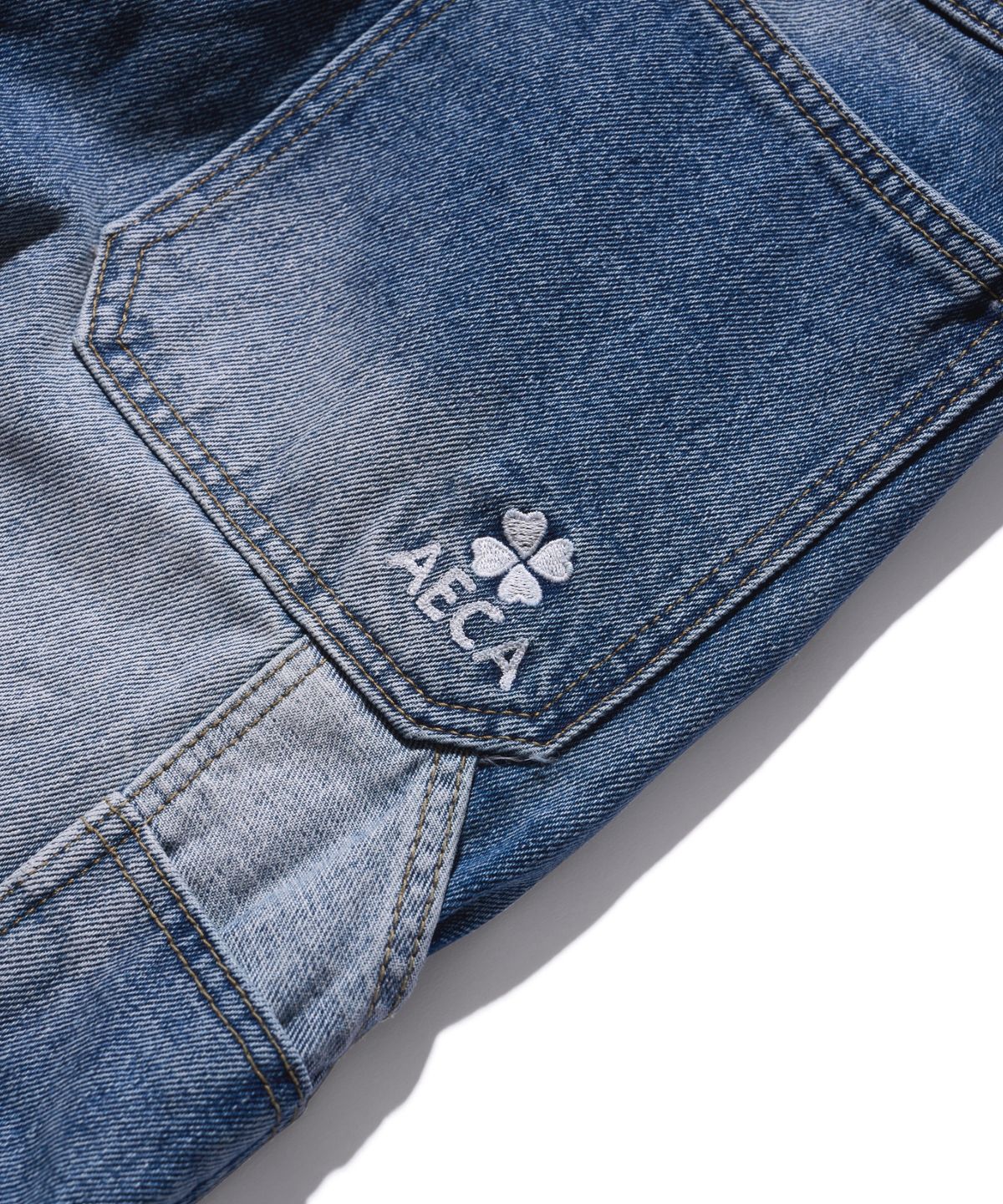에이카화이트(AECA) DOUBLE KNEE PAINTED DENIM-BLUE