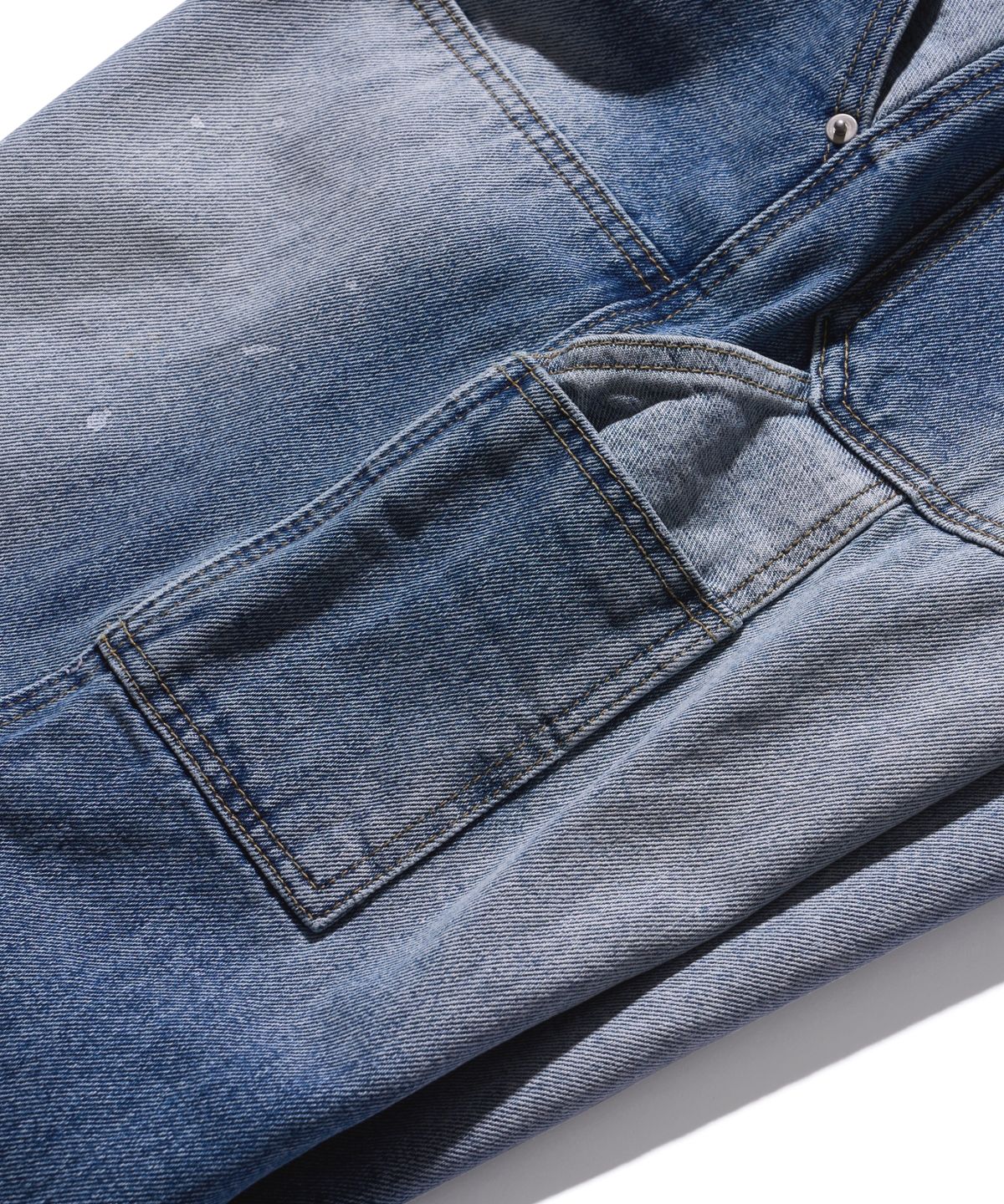 에이카화이트(AECA) DOUBLE KNEE PAINTED DENIM-BLUE