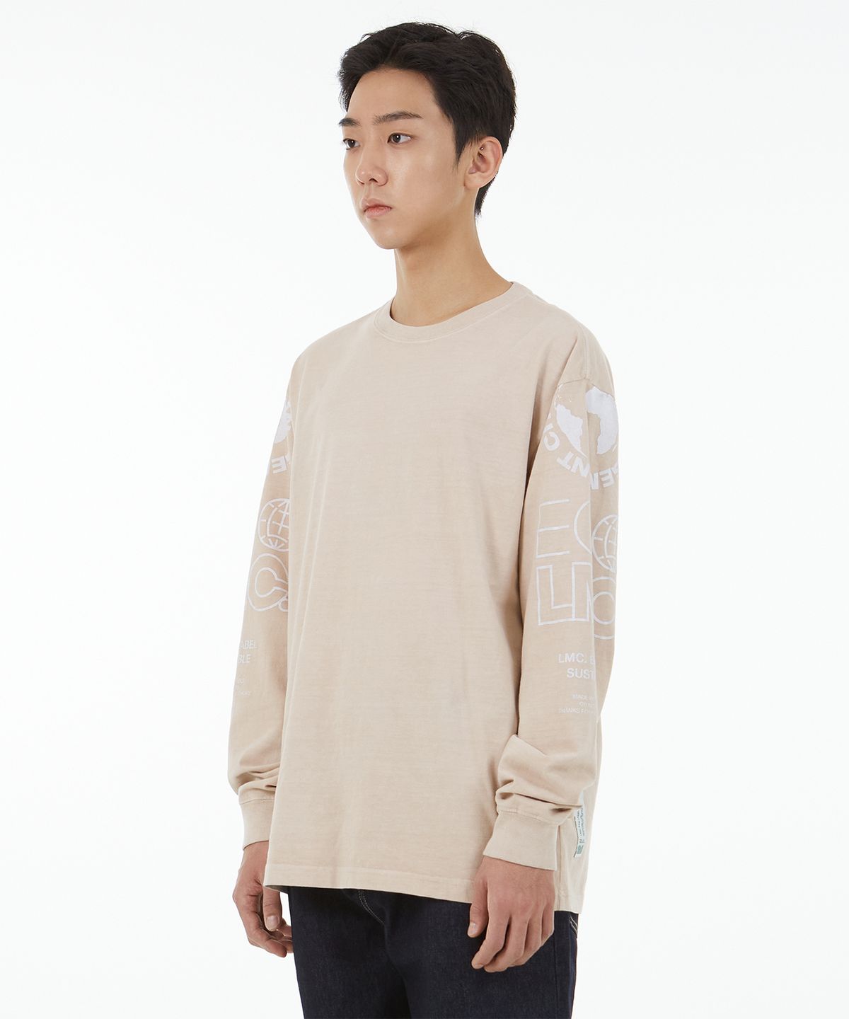 엘엠씨(LMC) LMC ORGANIC DYED LONG SLV TEE beige