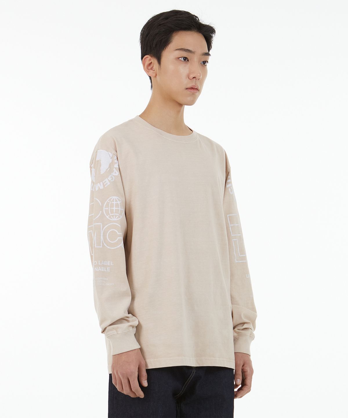 엘엠씨(LMC) LMC ORGANIC DYED LONG SLV TEE beige