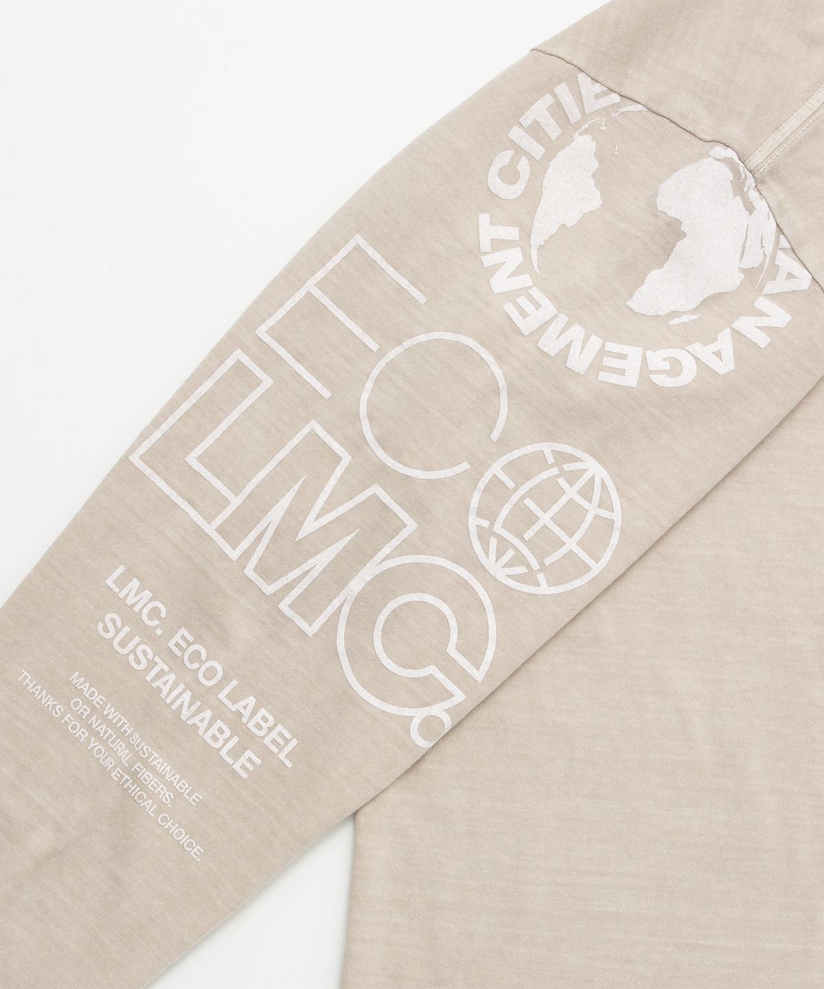 엘엠씨(LMC) LMC ORGANIC DYED LONG SLV TEE beige