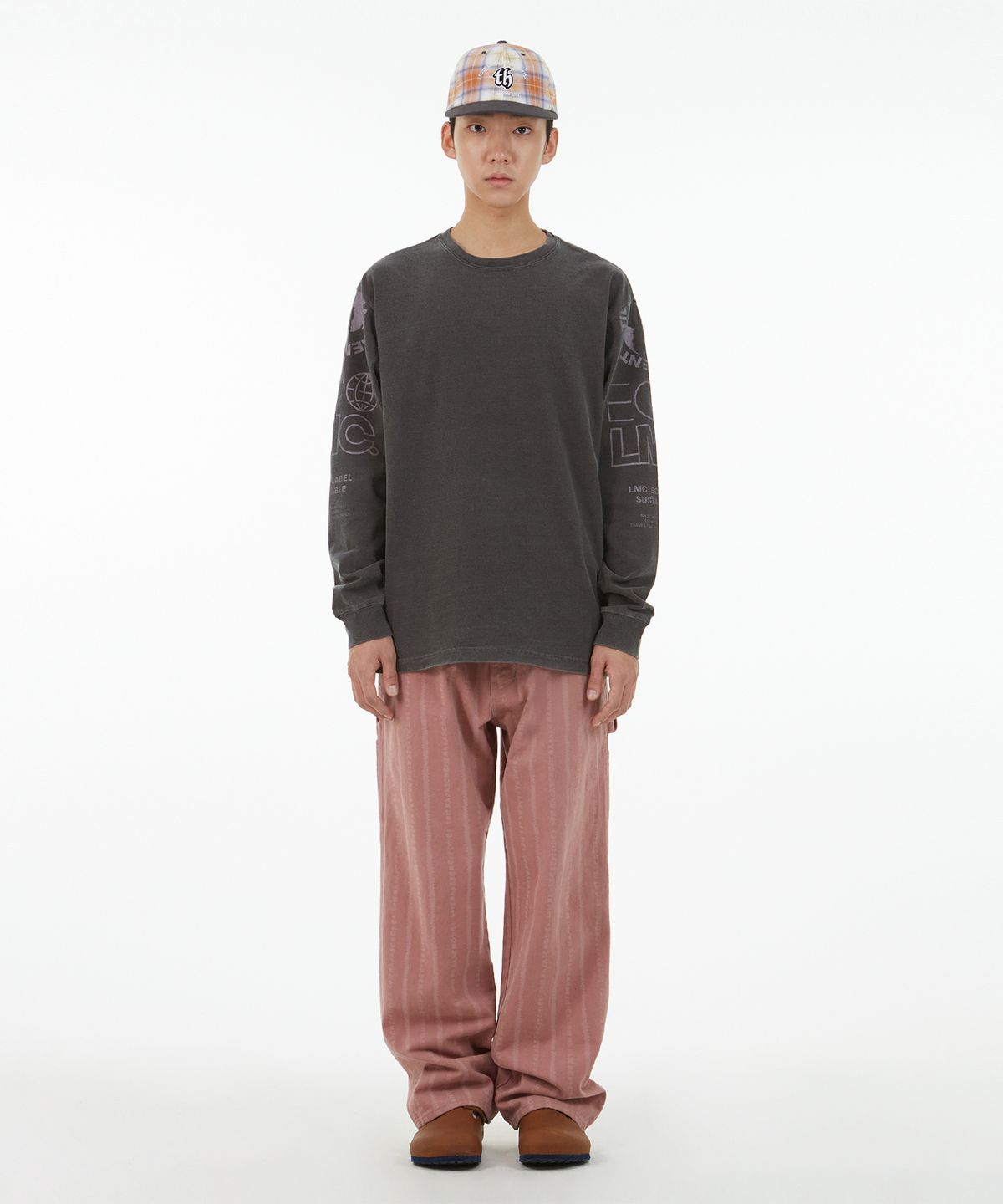 엘엠씨(LMC) LMC ORGANIC DYED LONG SLV TEE charcoal
