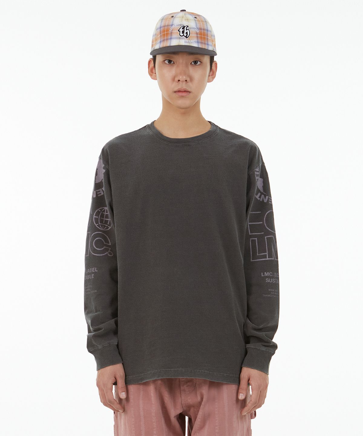 엘엠씨(LMC) LMC ORGANIC DYED LONG SLV TEE charcoal