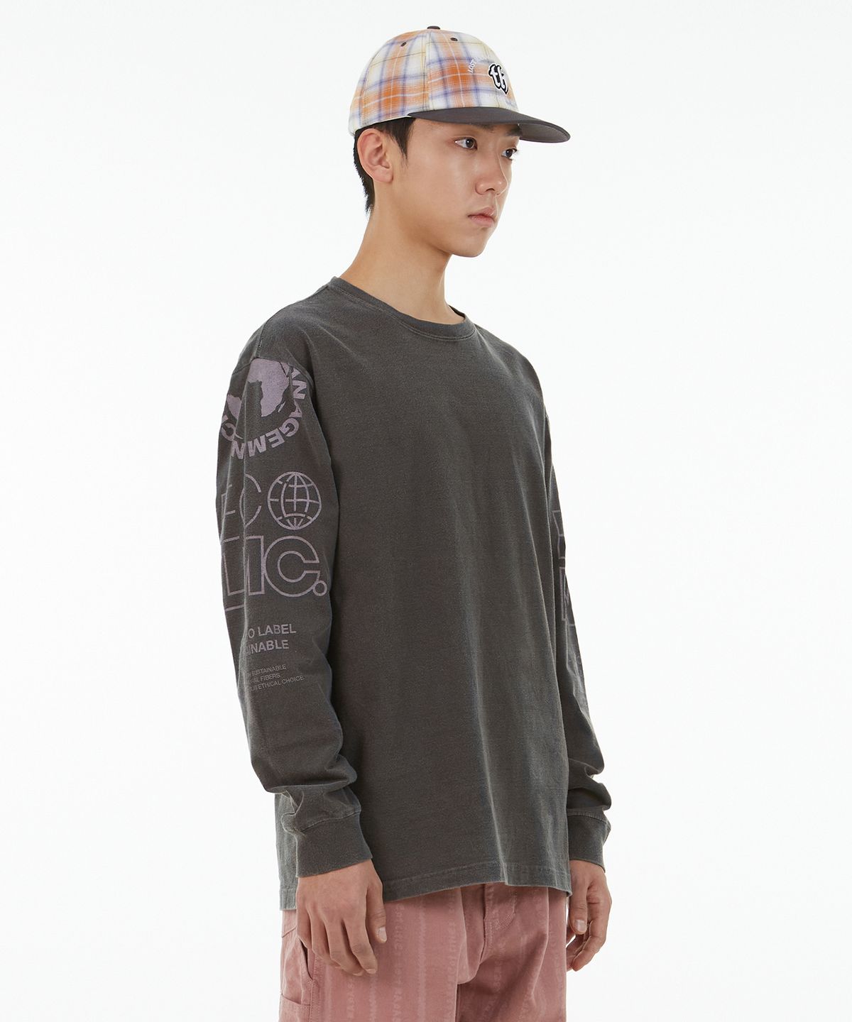 엘엠씨(LMC) LMC ORGANIC DYED LONG SLV TEE charcoal