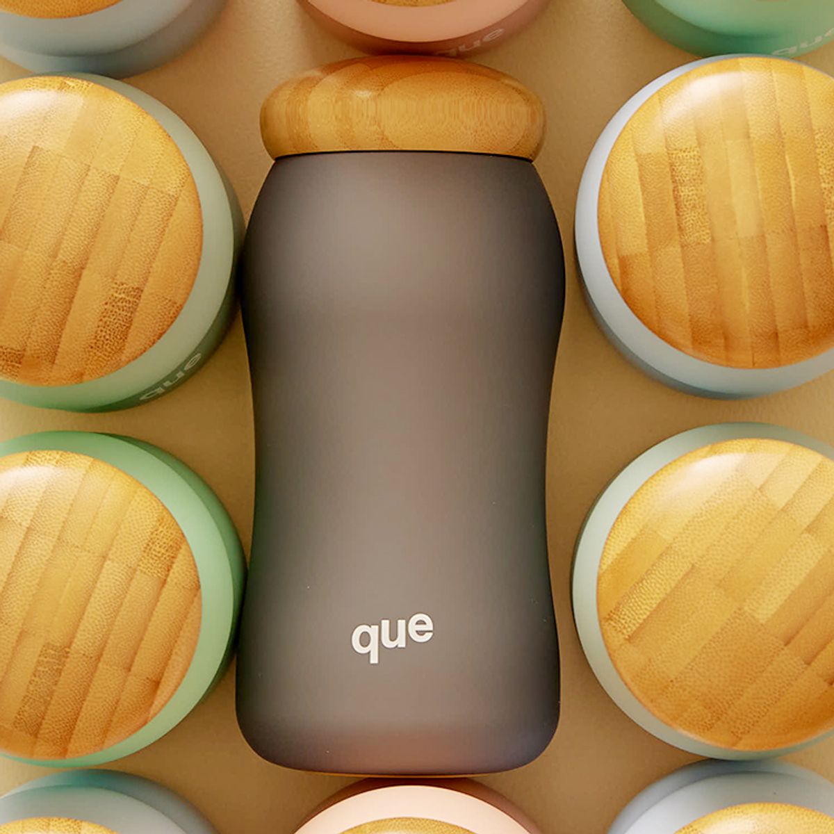 큐보틀(QUE BOTTLE) 인슐레이티드 보틀 메탈릭 차콜