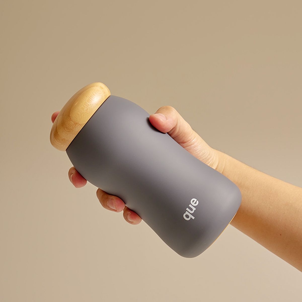 큐보틀(QUE BOTTLE) 인슐레이티드 보틀 메탈릭 차콜