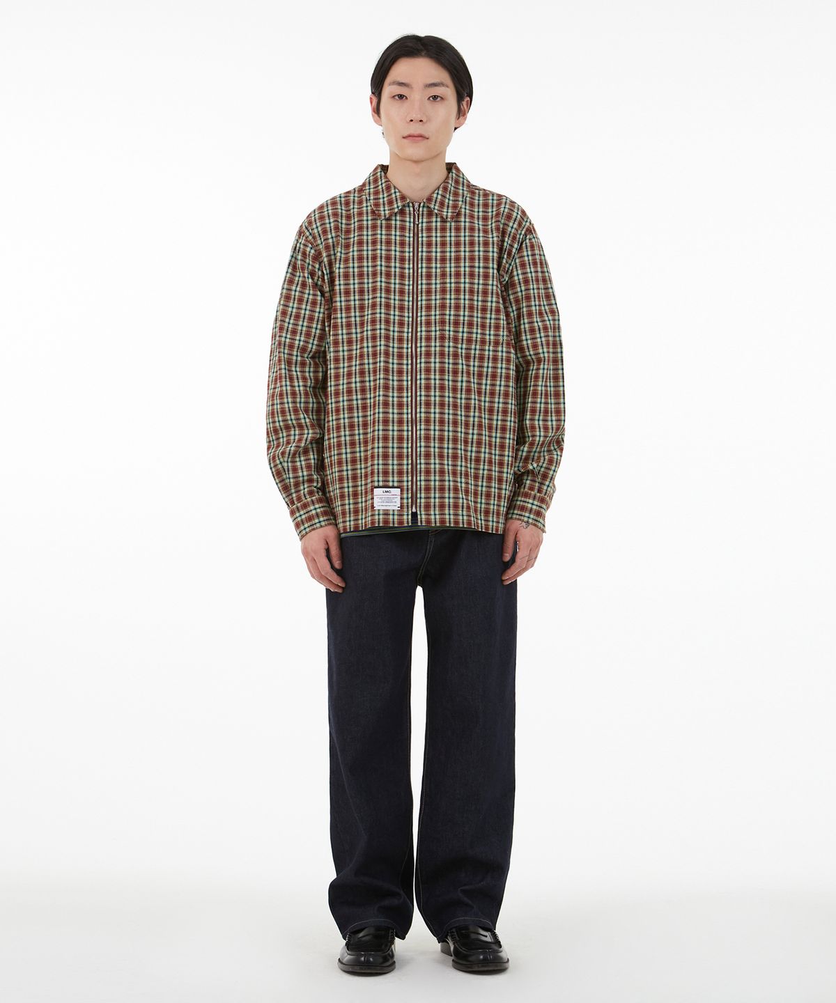 엘엠씨(LMC) LMC PLAID ZIP-UP SHIRT brown