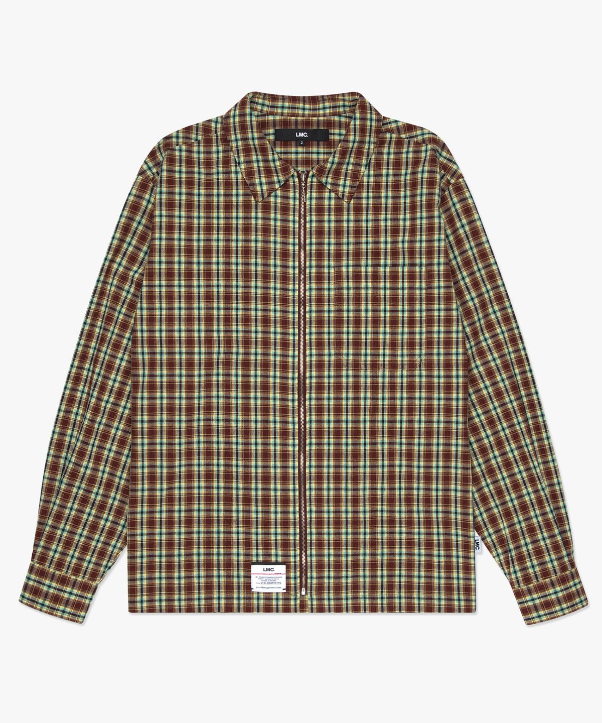 엘엠씨(LMC) LMC PLAID ZIP-UP SHIRT brown