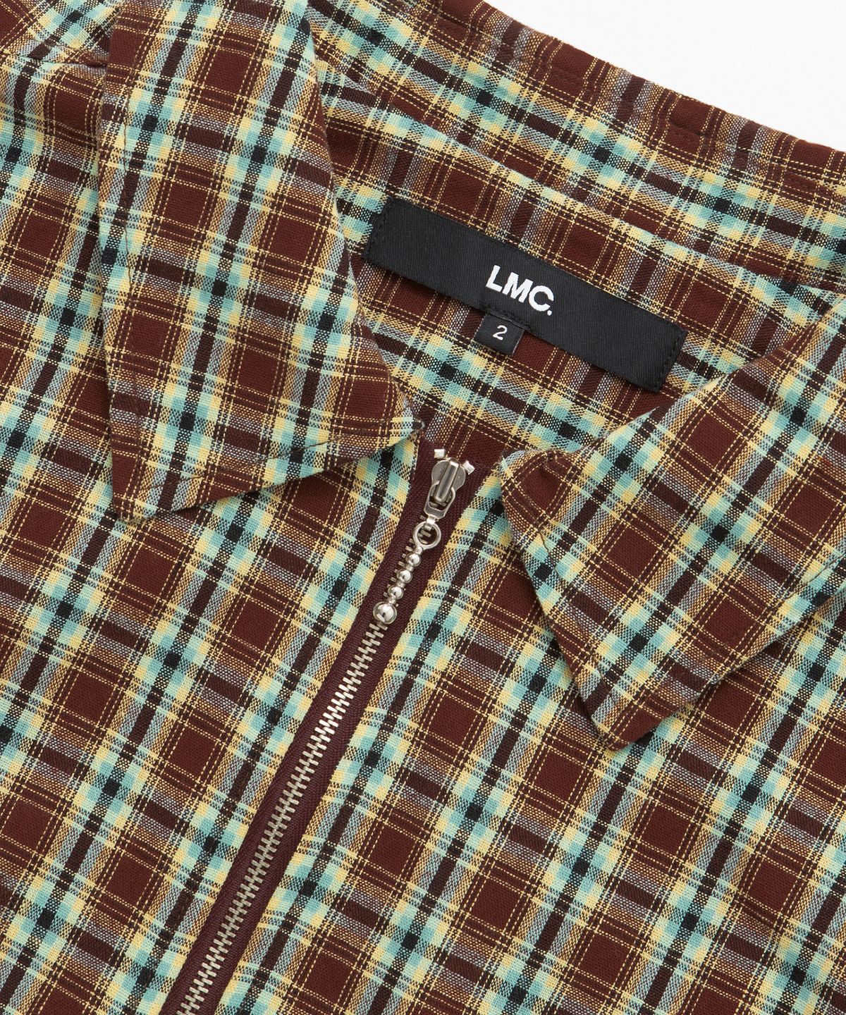엘엠씨(LMC) LMC PLAID ZIP-UP SHIRT brown