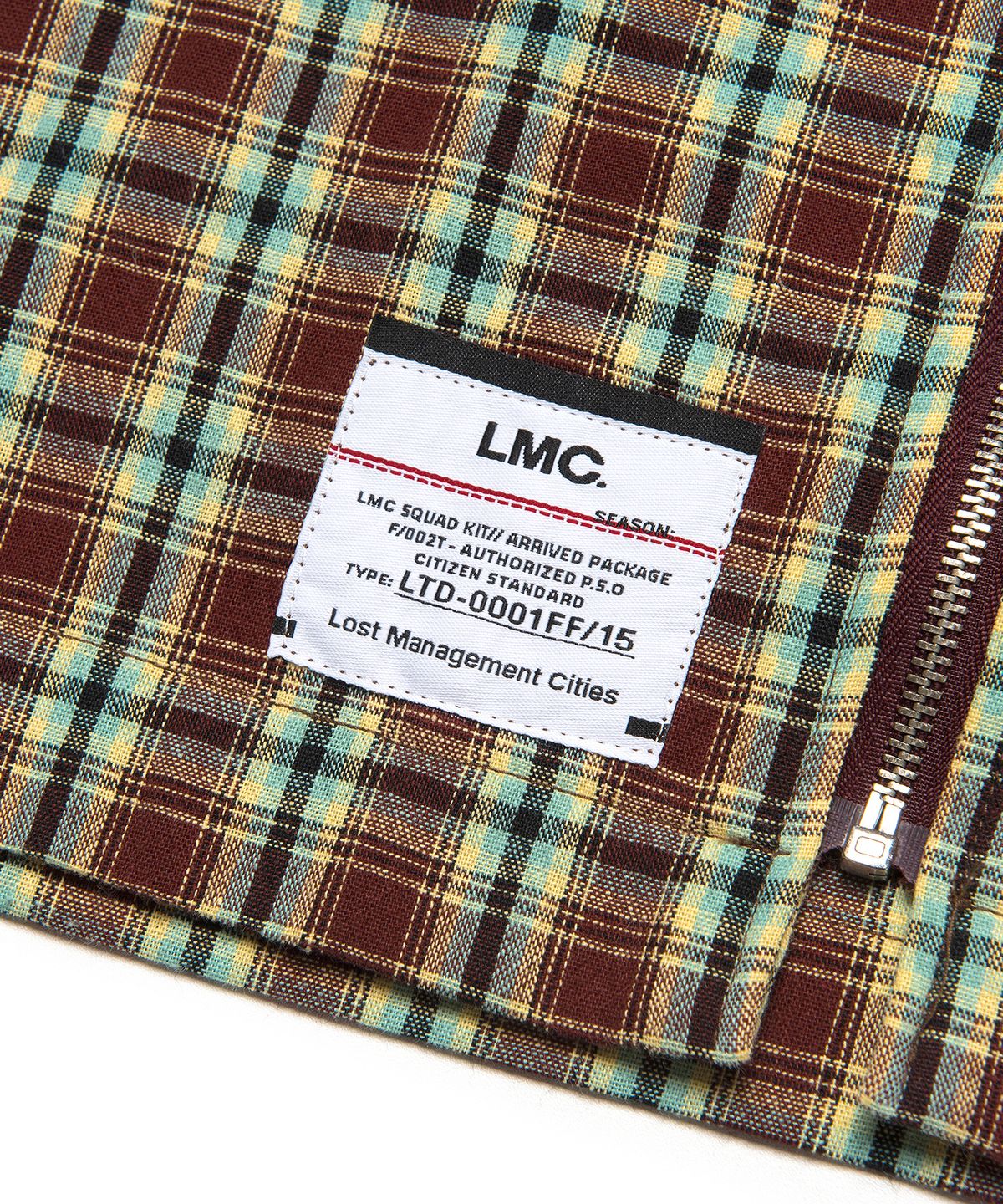 엘엠씨(LMC) LMC PLAID ZIP-UP SHIRT brown