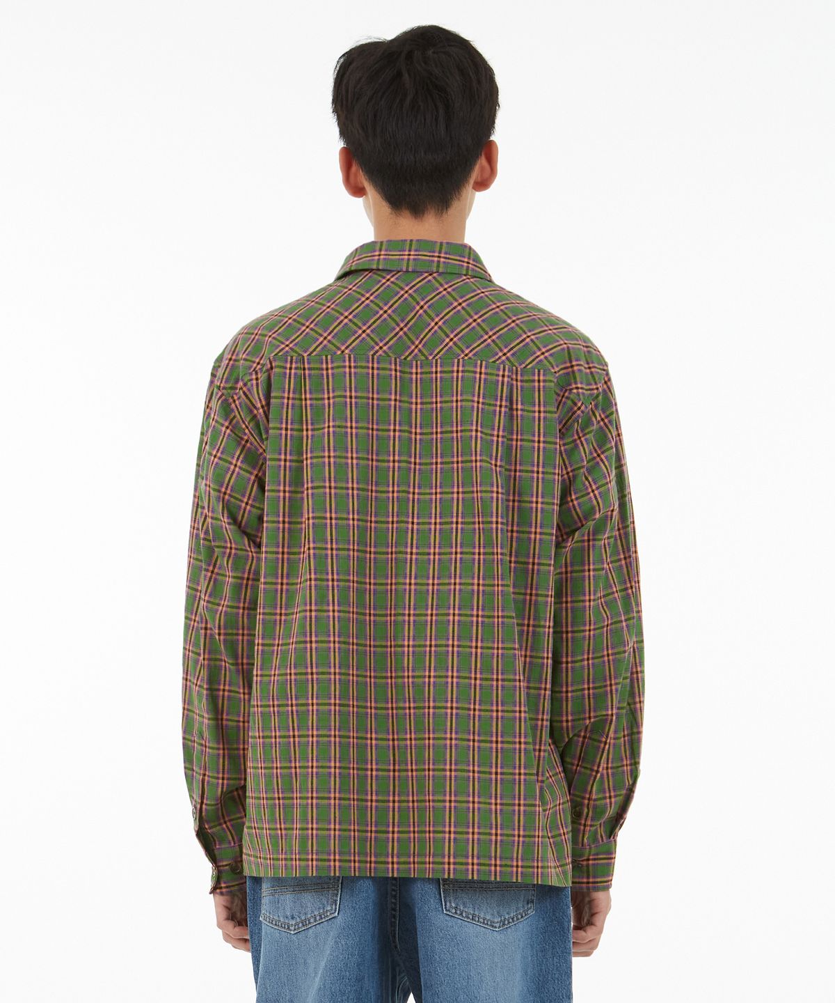 엘엠씨(LMC) LMC PLAID ZIP-UP SHIRT green