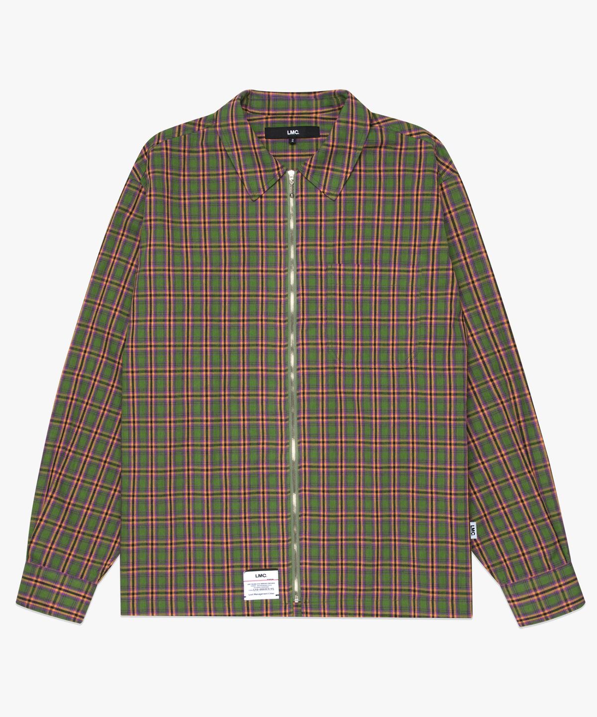 엘엠씨(LMC) LMC PLAID ZIP-UP SHIRT green
