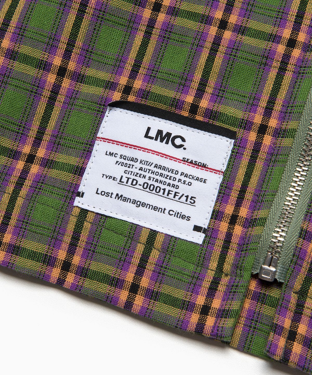 엘엠씨(LMC) LMC PLAID ZIP-UP SHIRT green