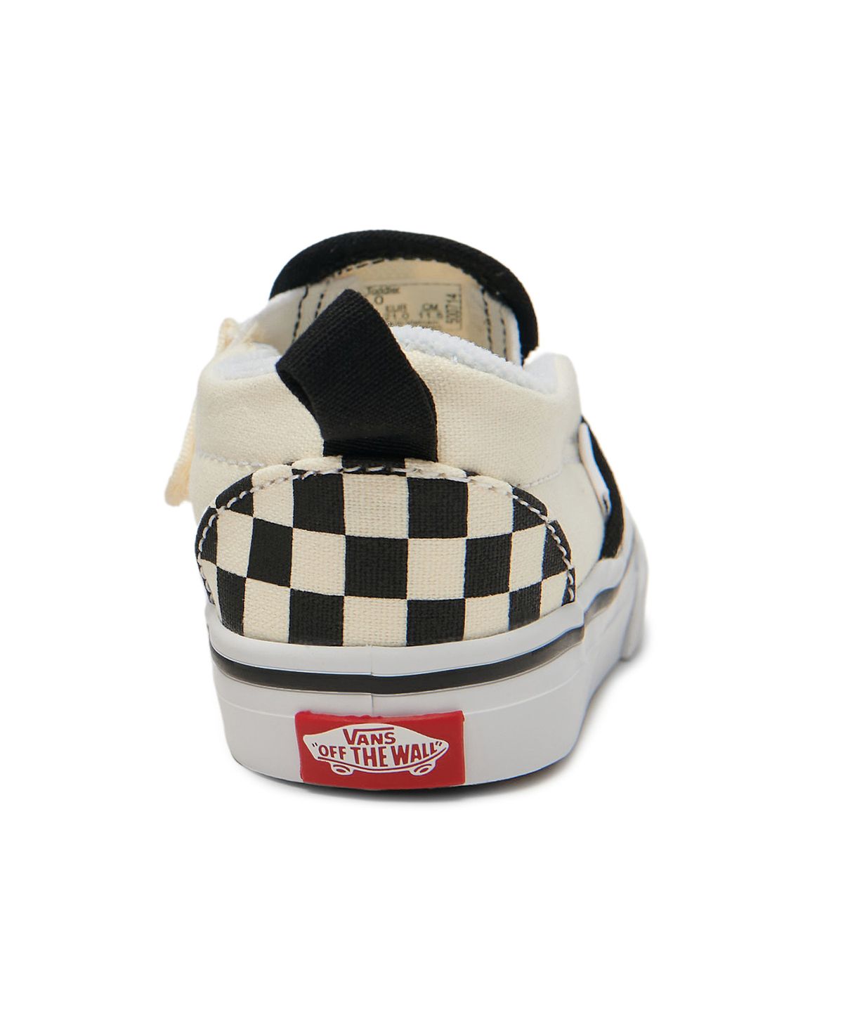반스 키즈(VANS KIDS) 슬립온 벨크로 토들러 - (체커보드) 블랙:화이트