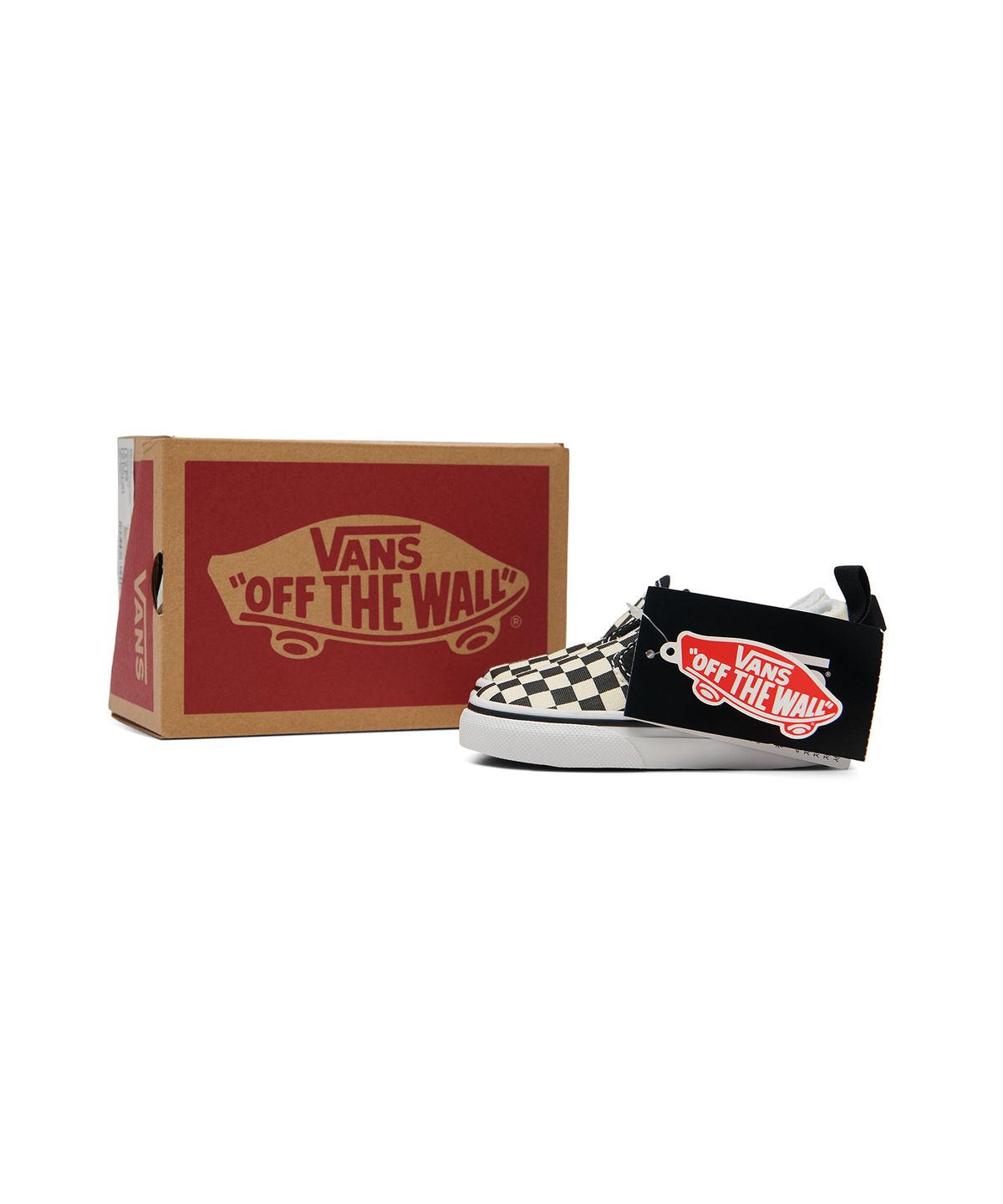 반스 키즈(VANS KIDS) 슬립온 벨크로 토들러 - (체커보드) 블랙:화이트