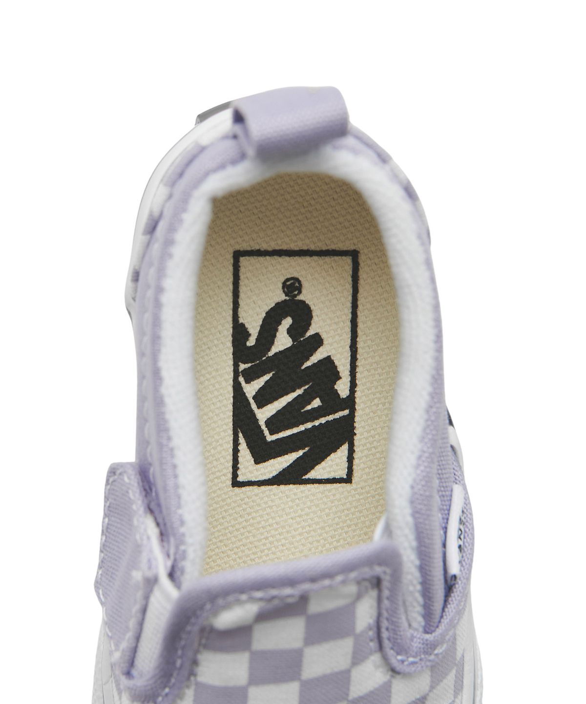 반스 키즈(VANS KIDS) 슬립온 V 토들러 - (체커보드) 라벤더:트루 화이트